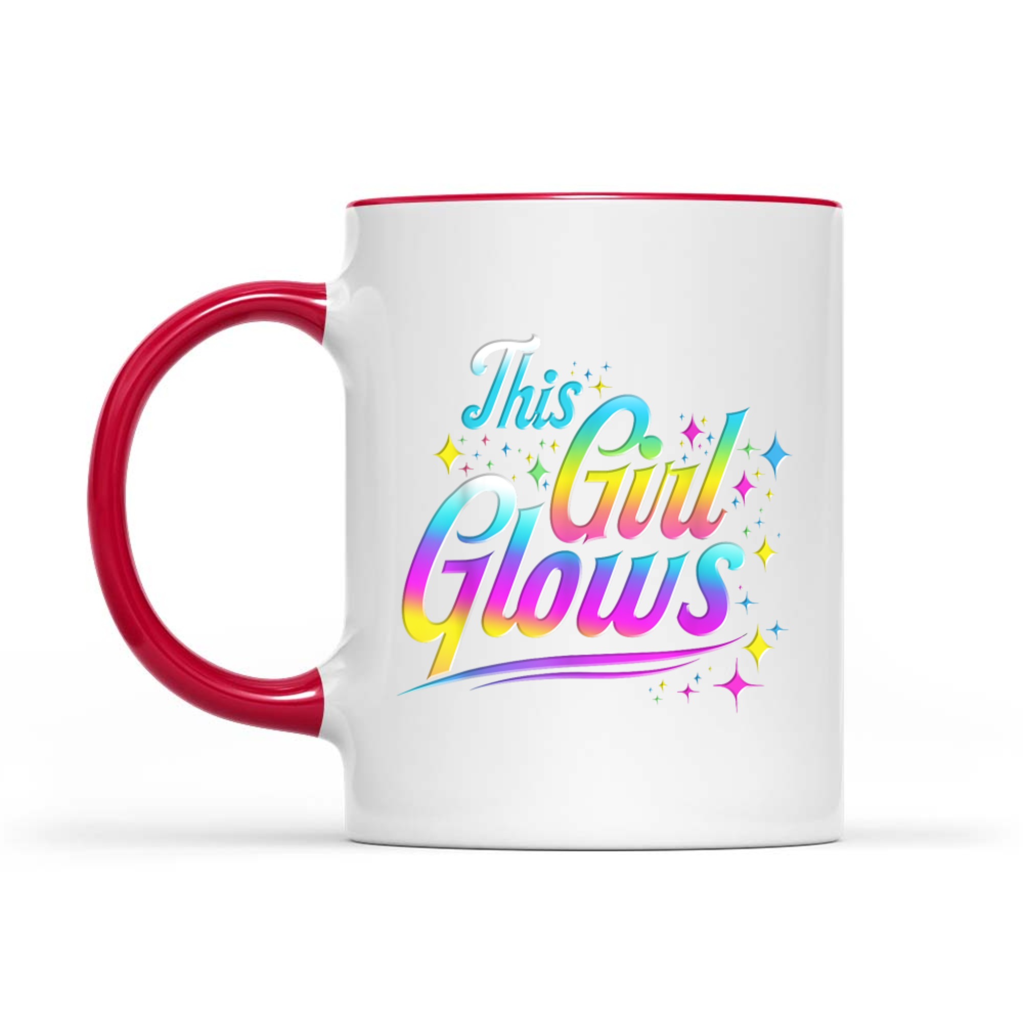 This Girl Glows Tie Dye Bright Colors 80s And 90s Mug
