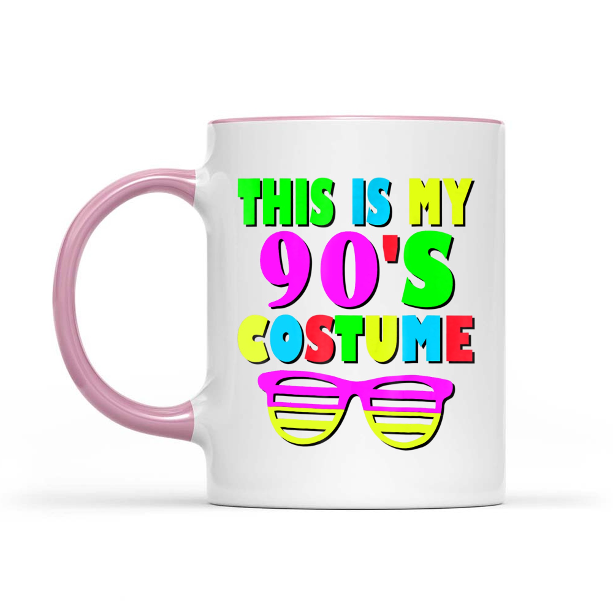 This Is My 90's Costume Funny Retro 80s 90s Party Neon Mug