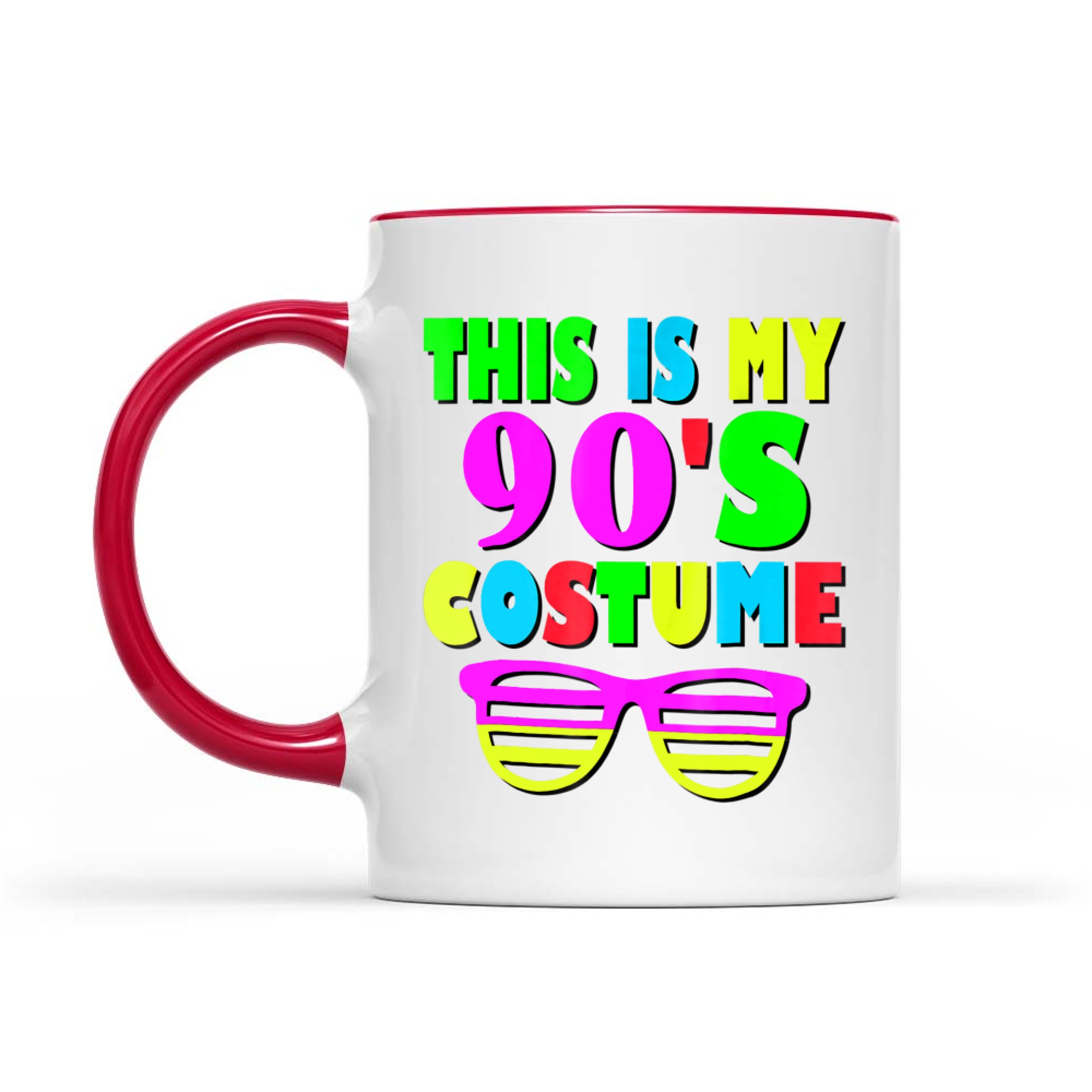 This Is My 90's Costume Funny Retro 80s 90s Party Neon Mug