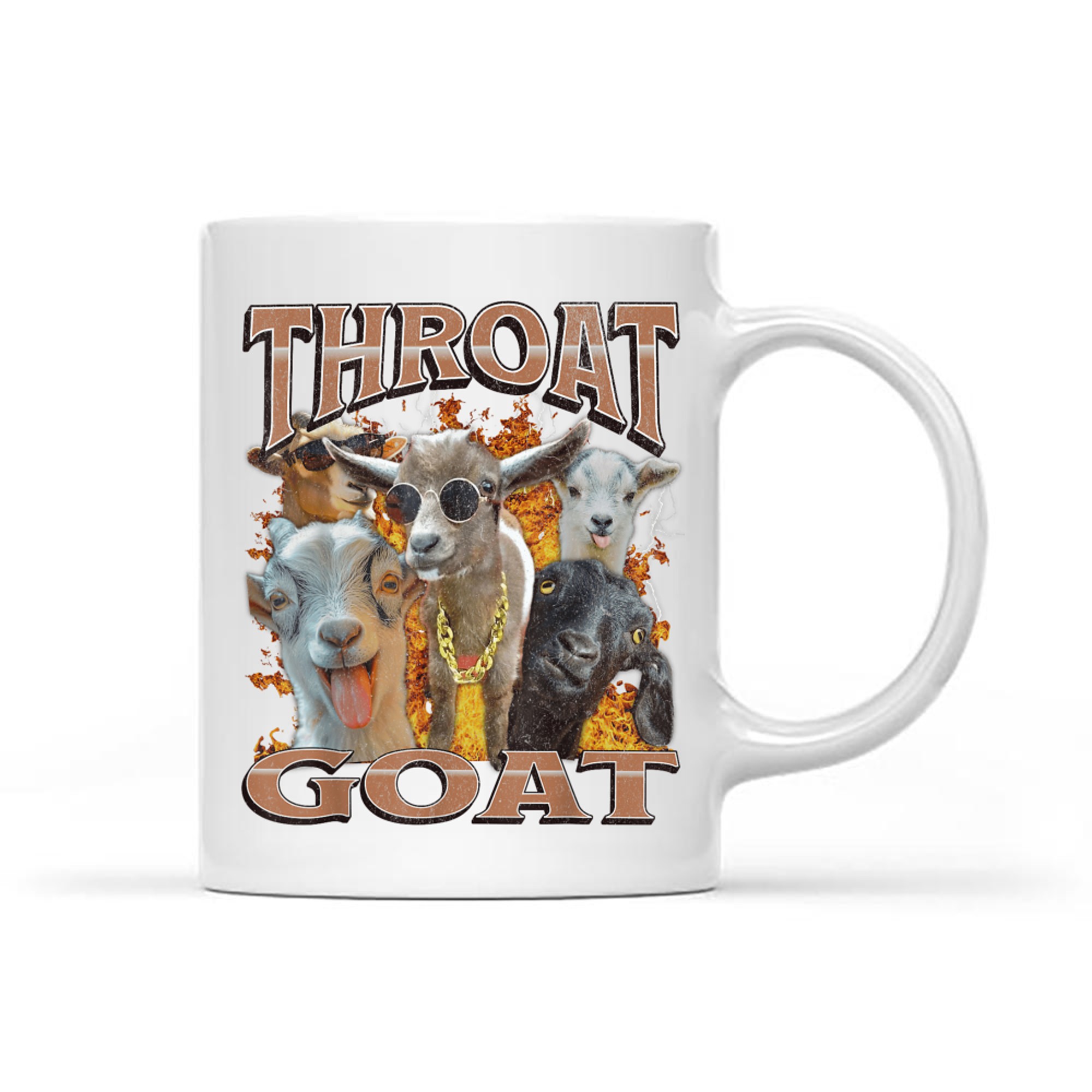 Throat Goat Funny Offensive Adult Humor Y2K Graphic Mug