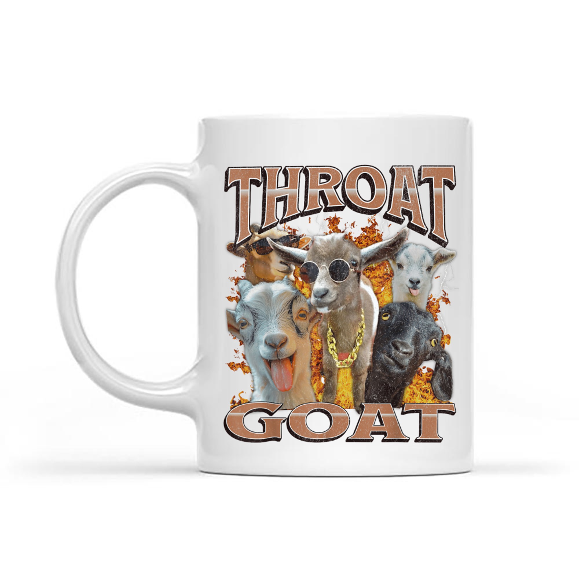 Throat Goat Funny Offensive Adult Humor Y2K Graphic Mug