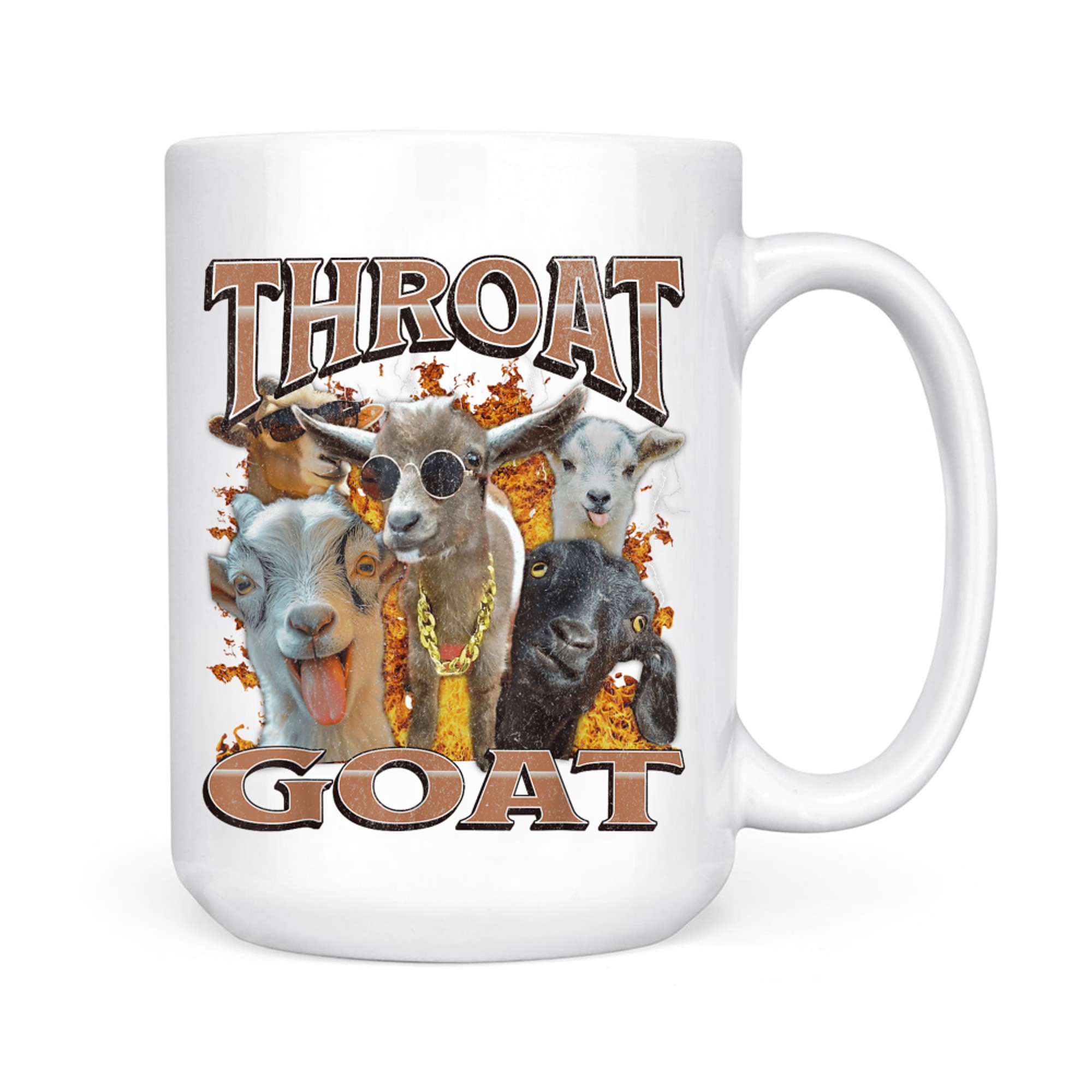 Throat Goat Funny Offensive Adult Humor Y2K Graphic Mug