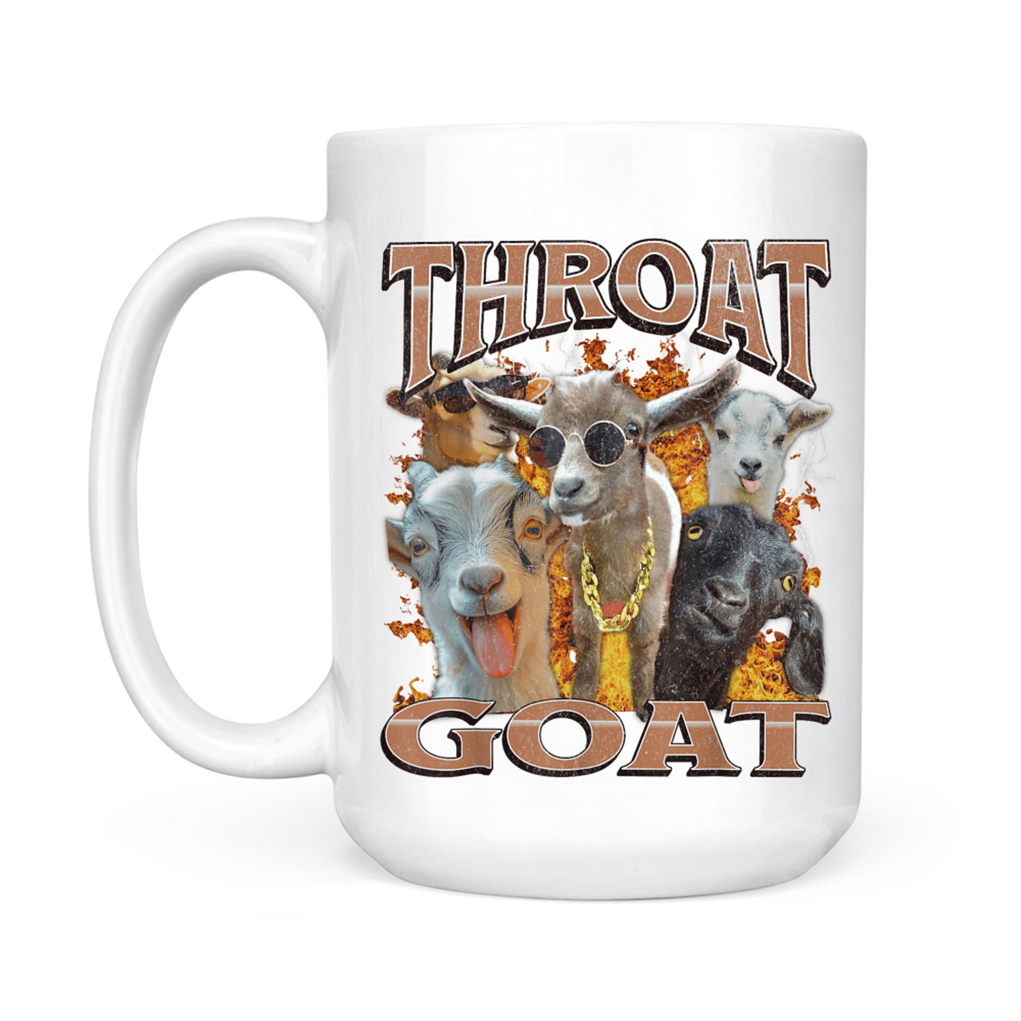 Throat Goat Funny Offensive Adult Humor Y2K Graphic Mug