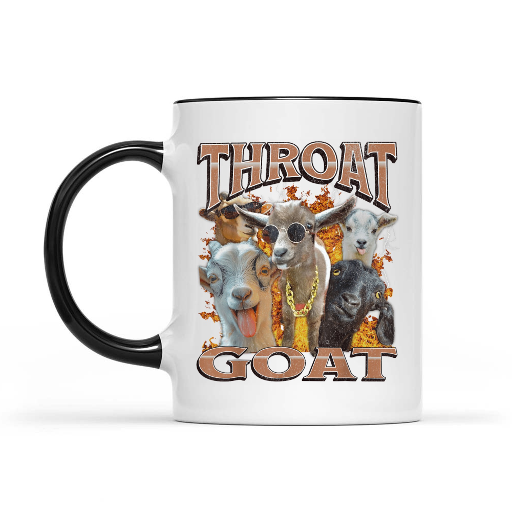 Throat Goat Funny Offensive Adult Humor Y2K Graphic Mug
