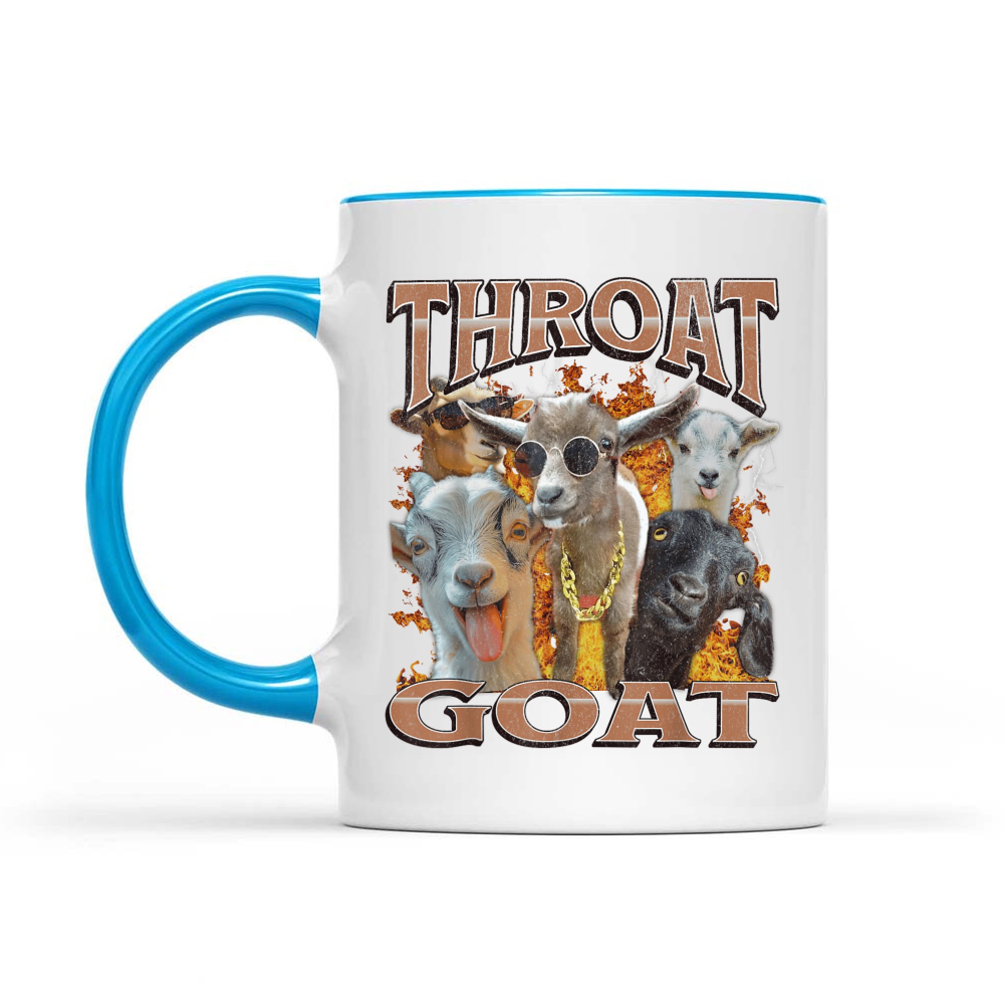 Throat Goat Funny Offensive Adult Humor Y2K Graphic Mug