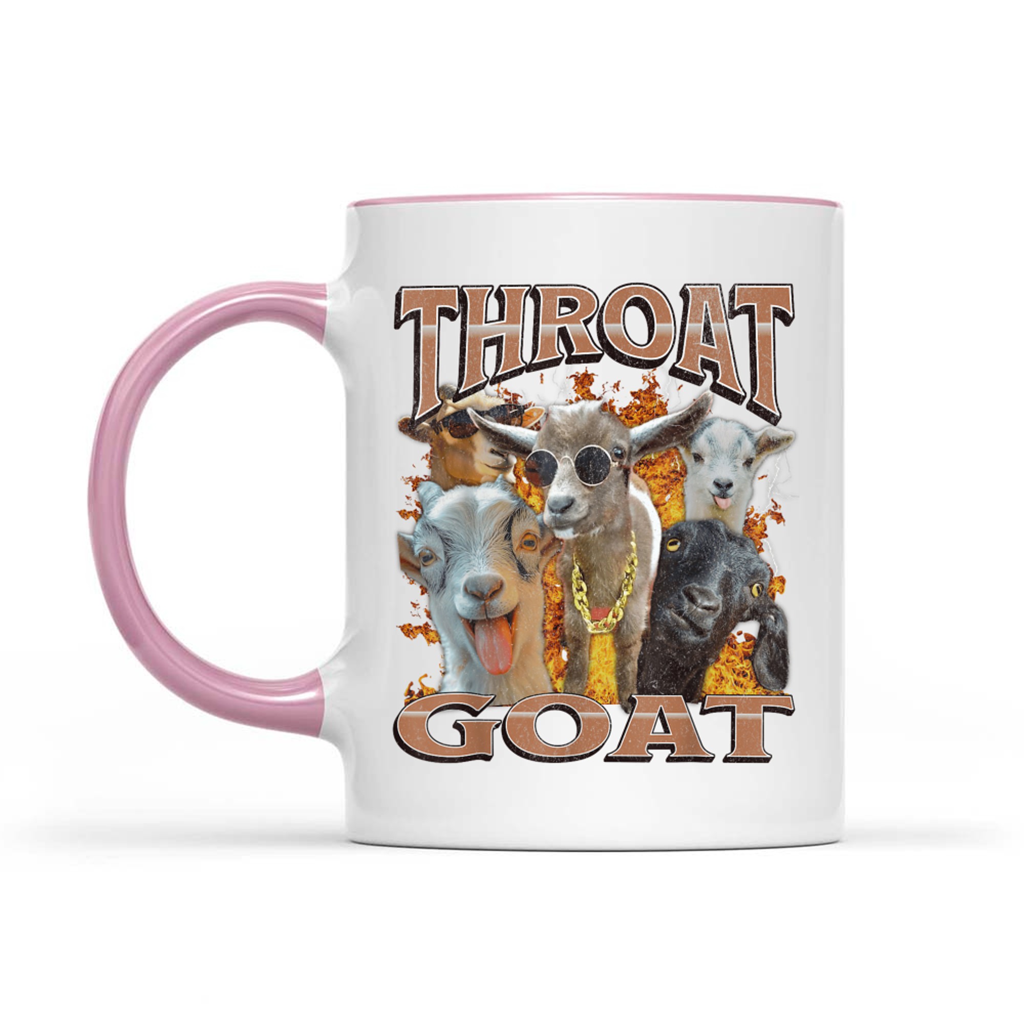 Throat Goat Funny Offensive Adult Humor Y2K Graphic Mug