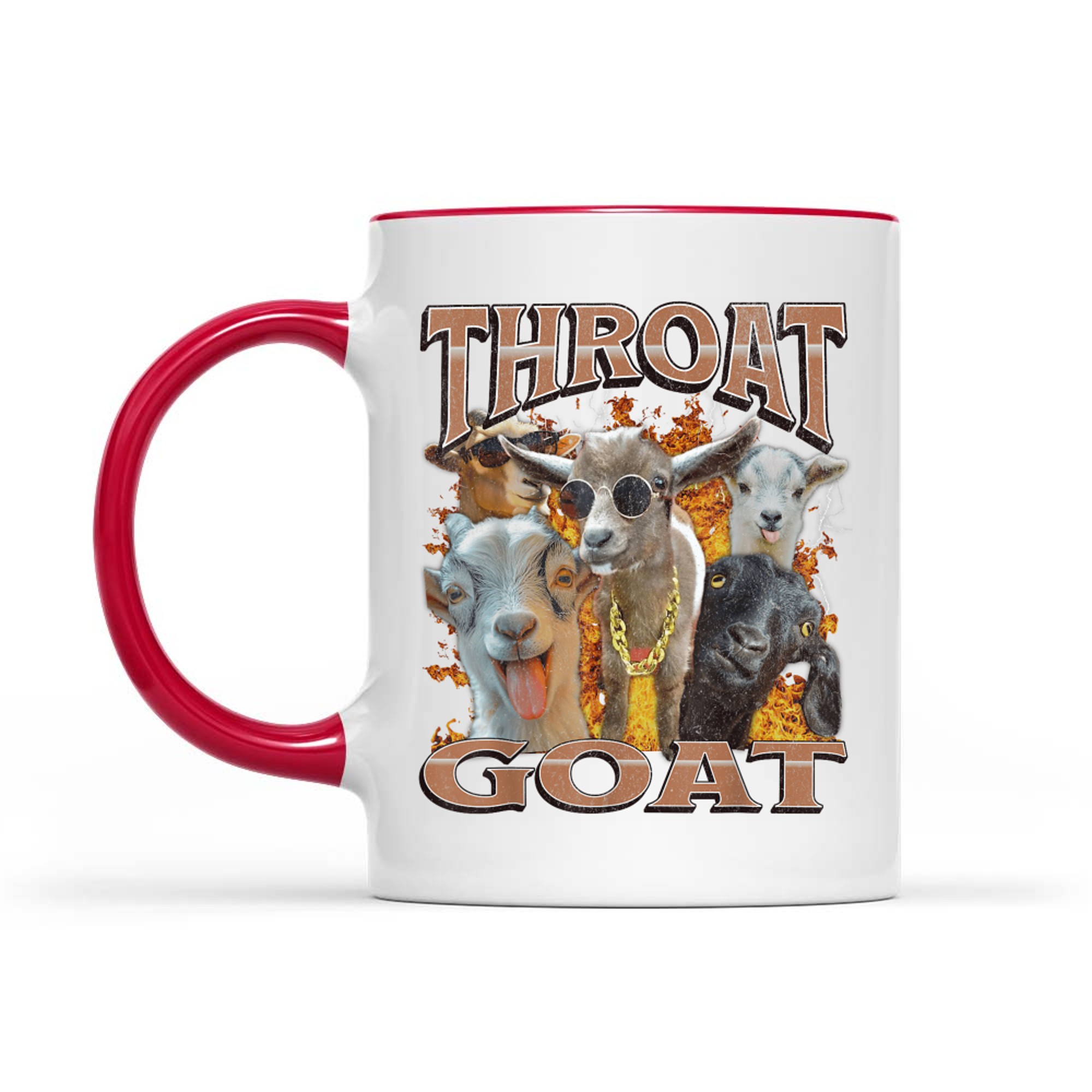 Throat Goat Funny Offensive Adult Humor Y2K Graphic Mug