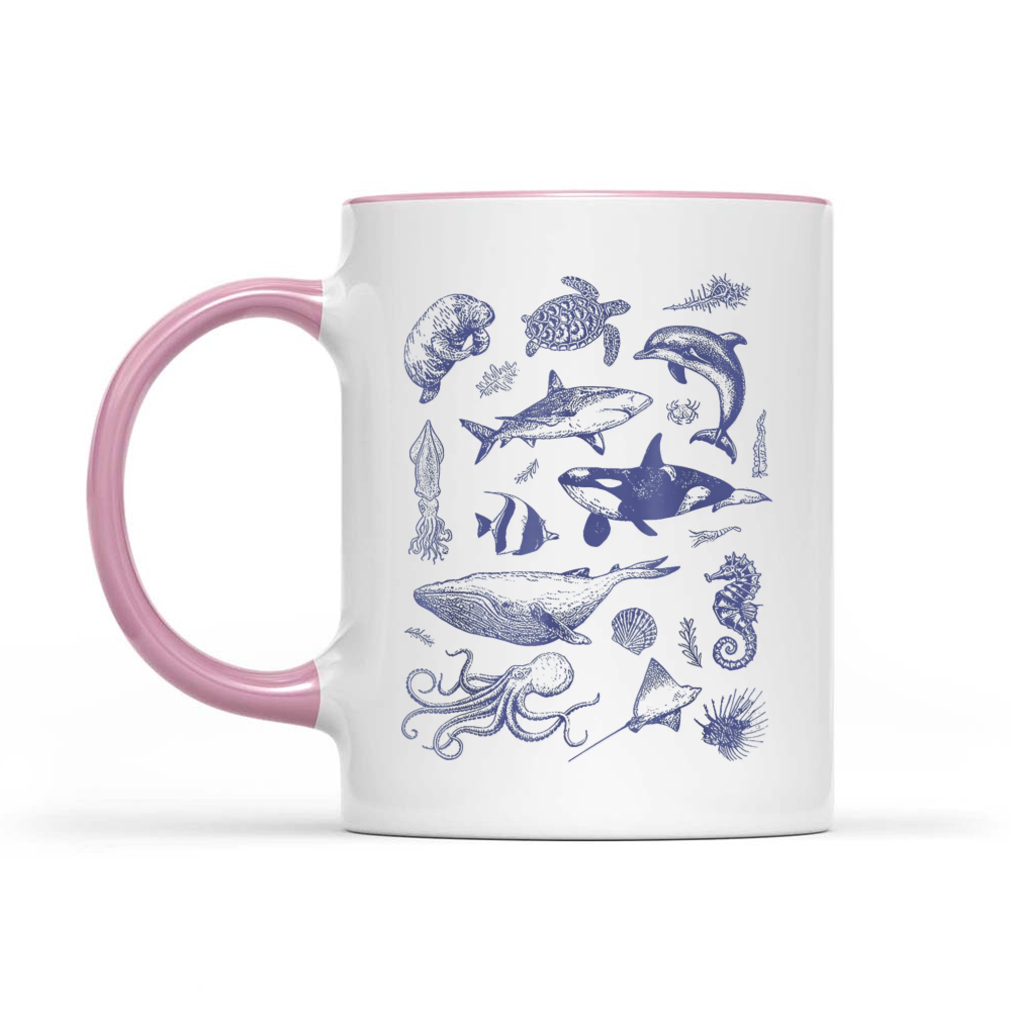 Vintage 90s Tattoo Sea Animal Ocean Mug