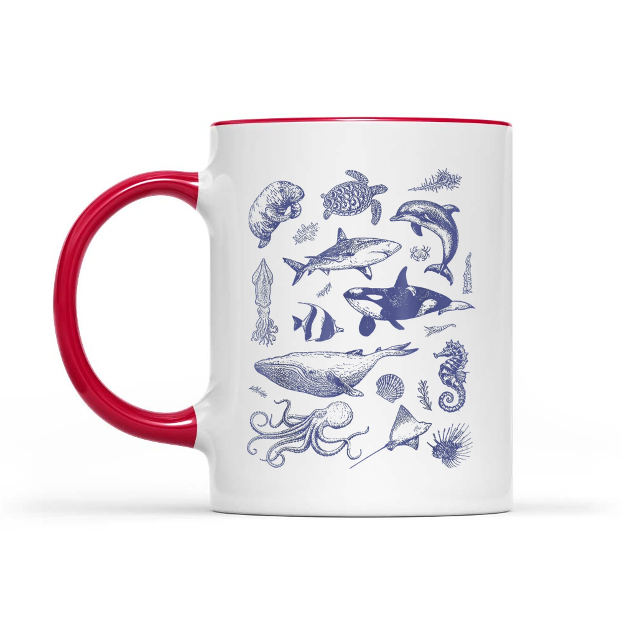 Vintage 90s Tattoo Sea Animal Ocean Mug