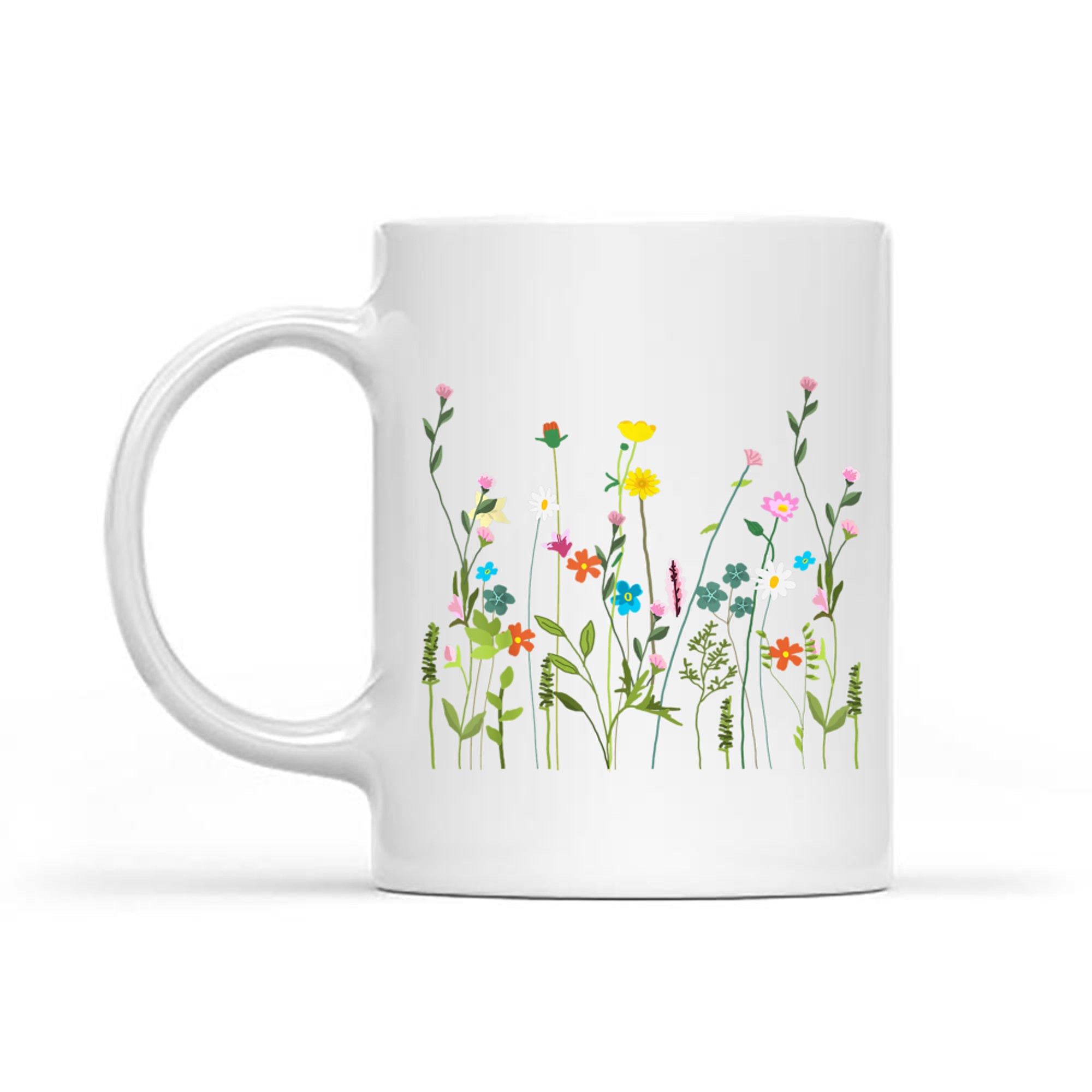 Vintage Floral Art Wildflower Bouquet Mug