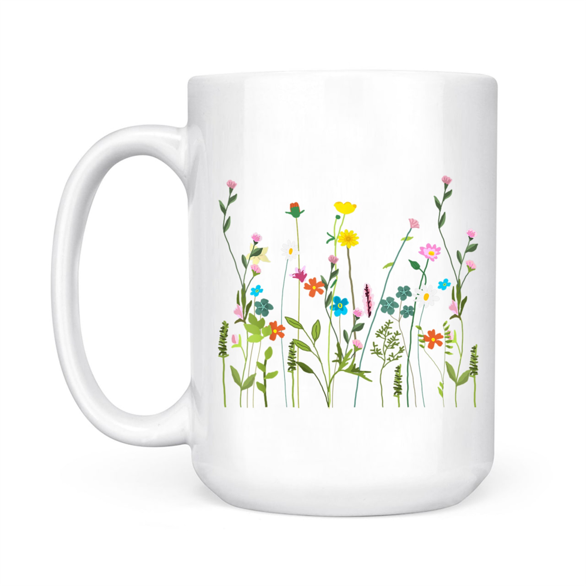 Vintage Floral Art Wildflower Bouquet Mug