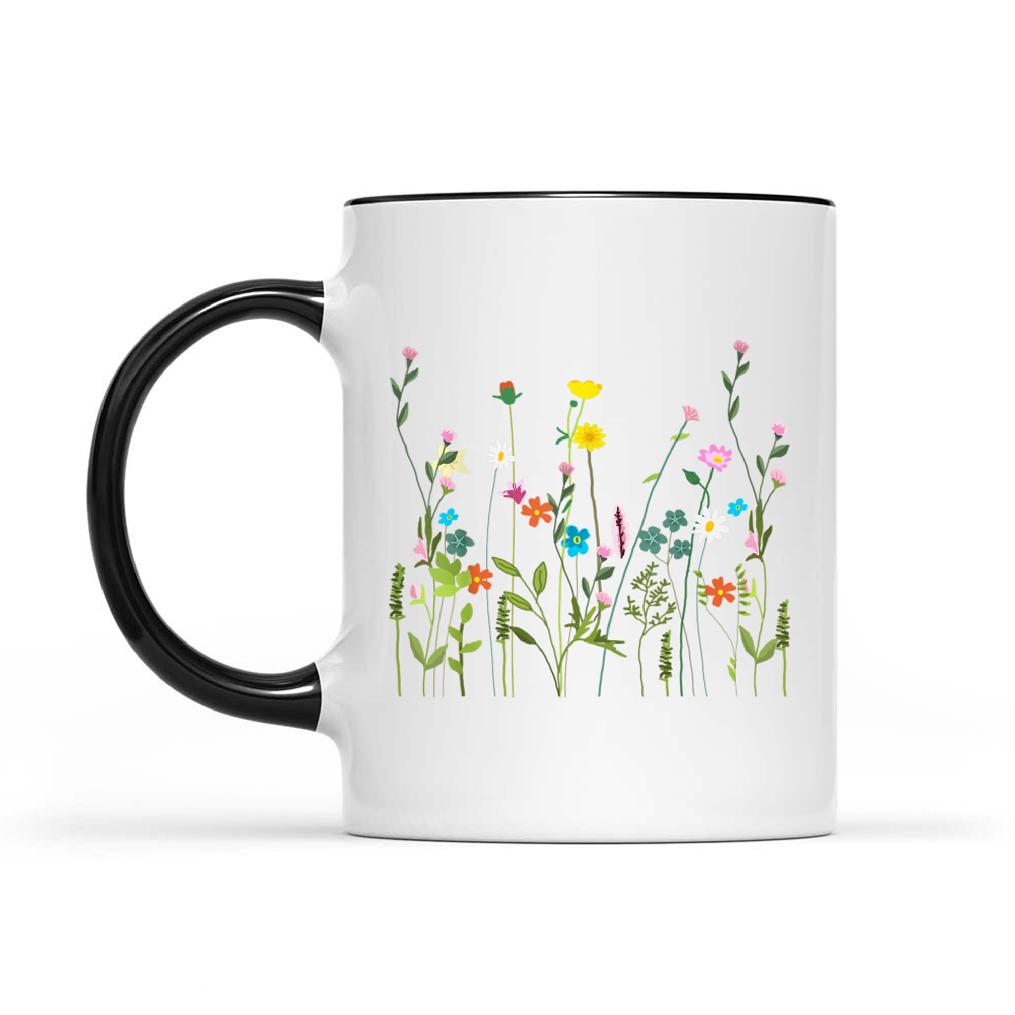 Vintage Floral Art Wildflower Bouquet Mug