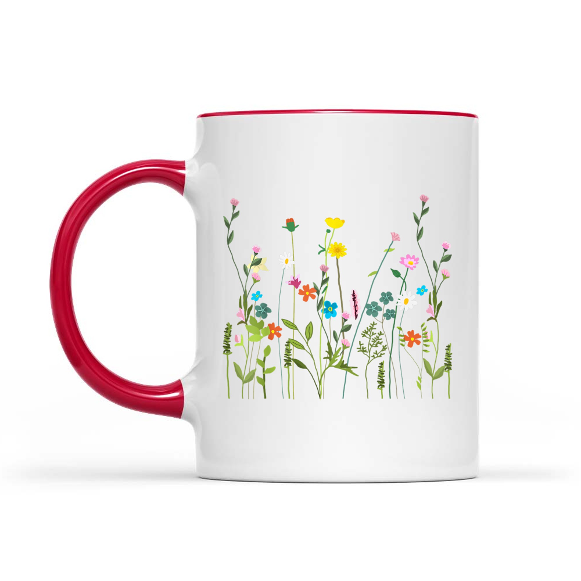 Vintage Floral Art Wildflower Bouquet Mug