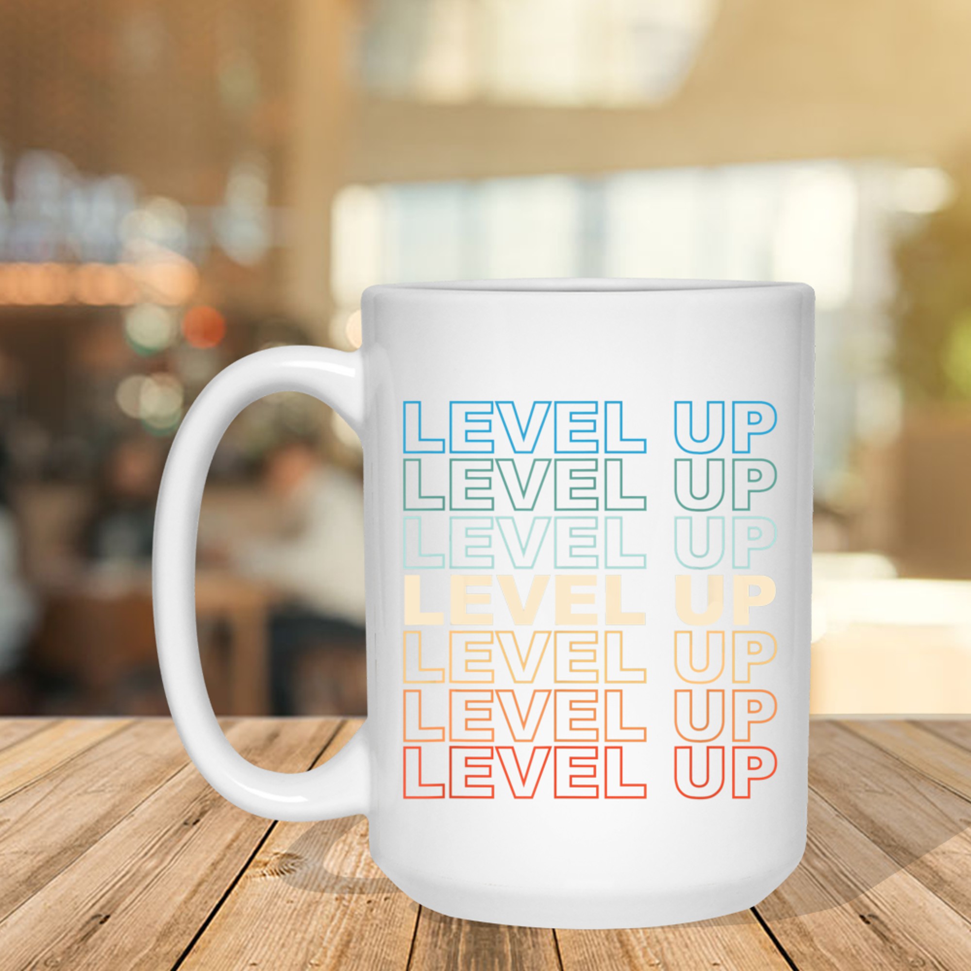 Vintage Gamer LEVEL UP Video Game Lover Retro Gaming Mug