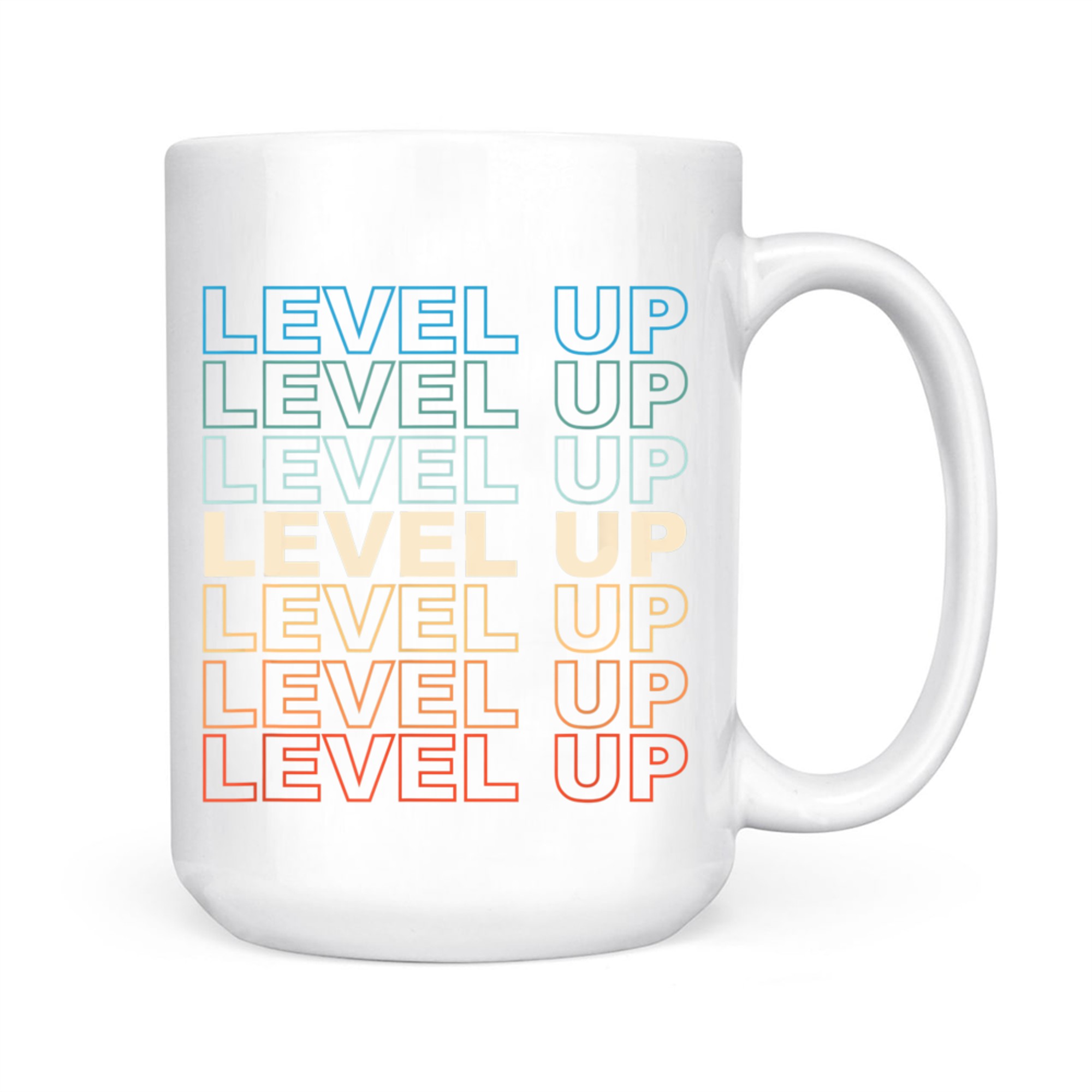 Vintage Gamer LEVEL UP Video Game Lover Retro Gaming Mug