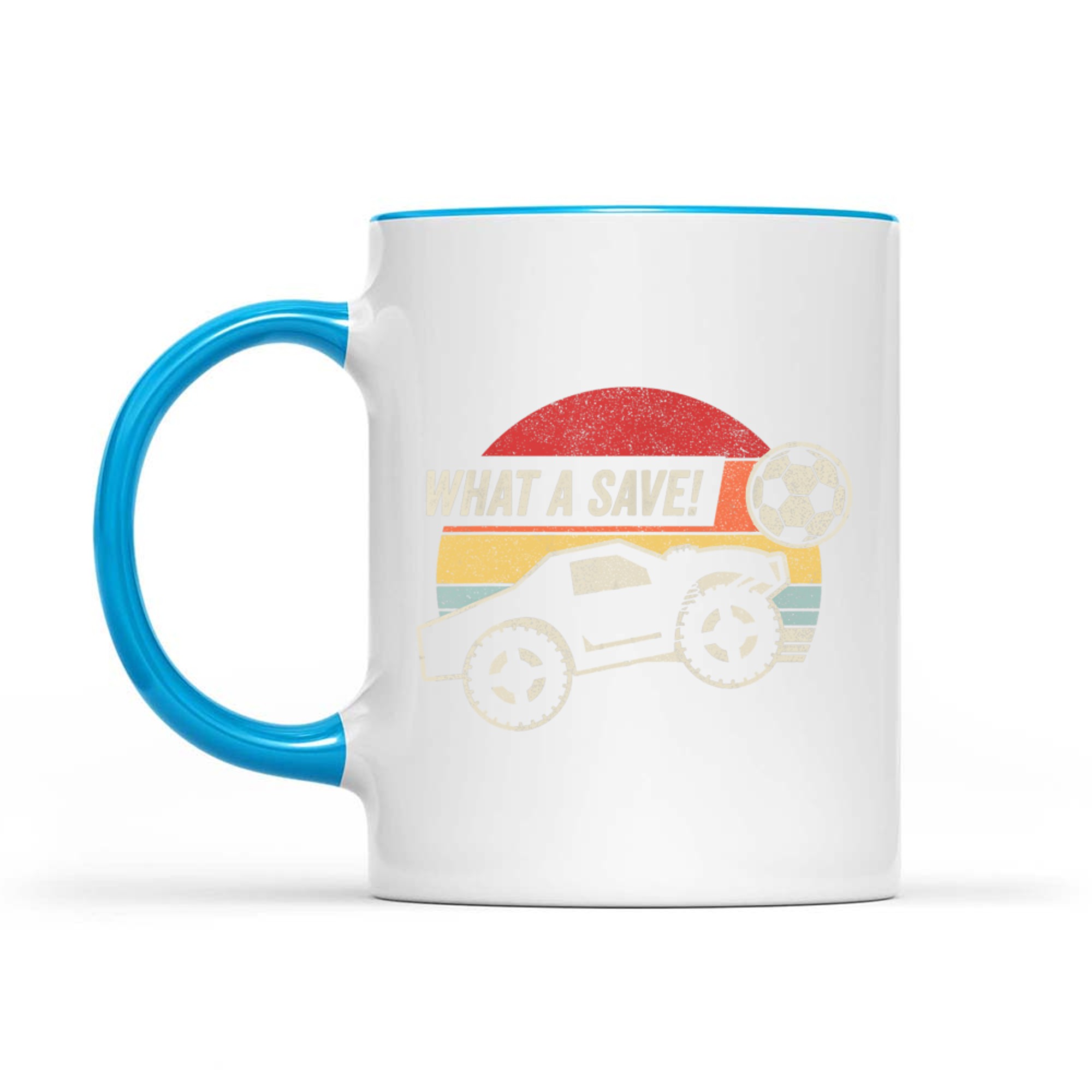 Vintage Retro What A Save! Rocket RC Soccer Car Gamer Mug
