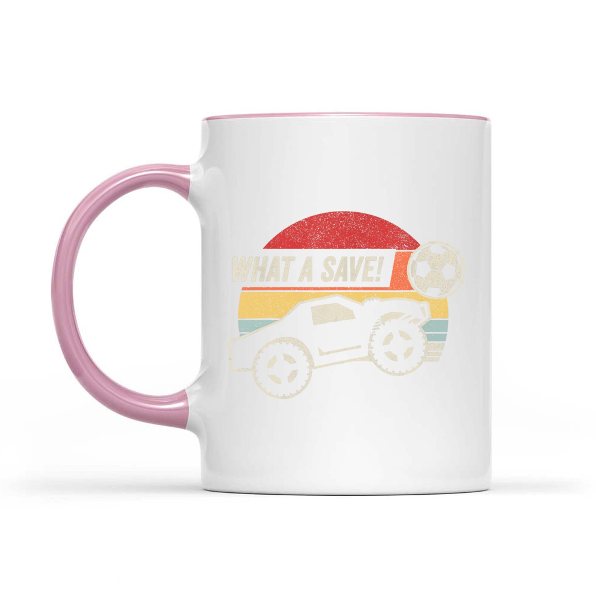 Vintage Retro What A Save! Rocket RC Soccer Car Gamer Mug