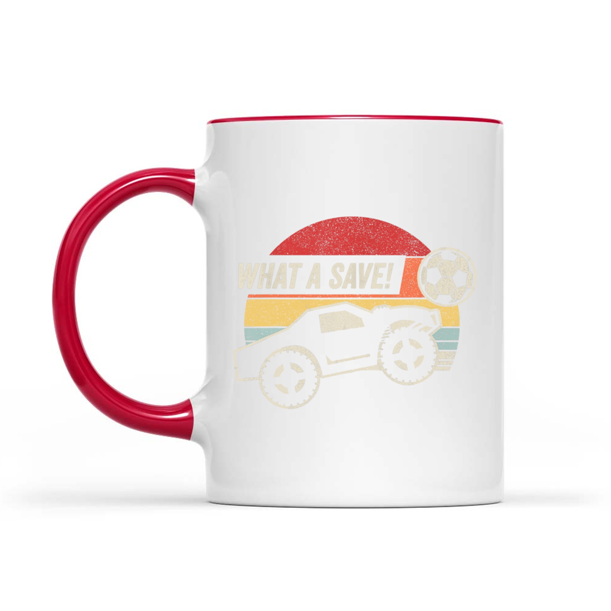 Vintage Retro What A Save! Rocket RC Soccer Car Gamer Mug