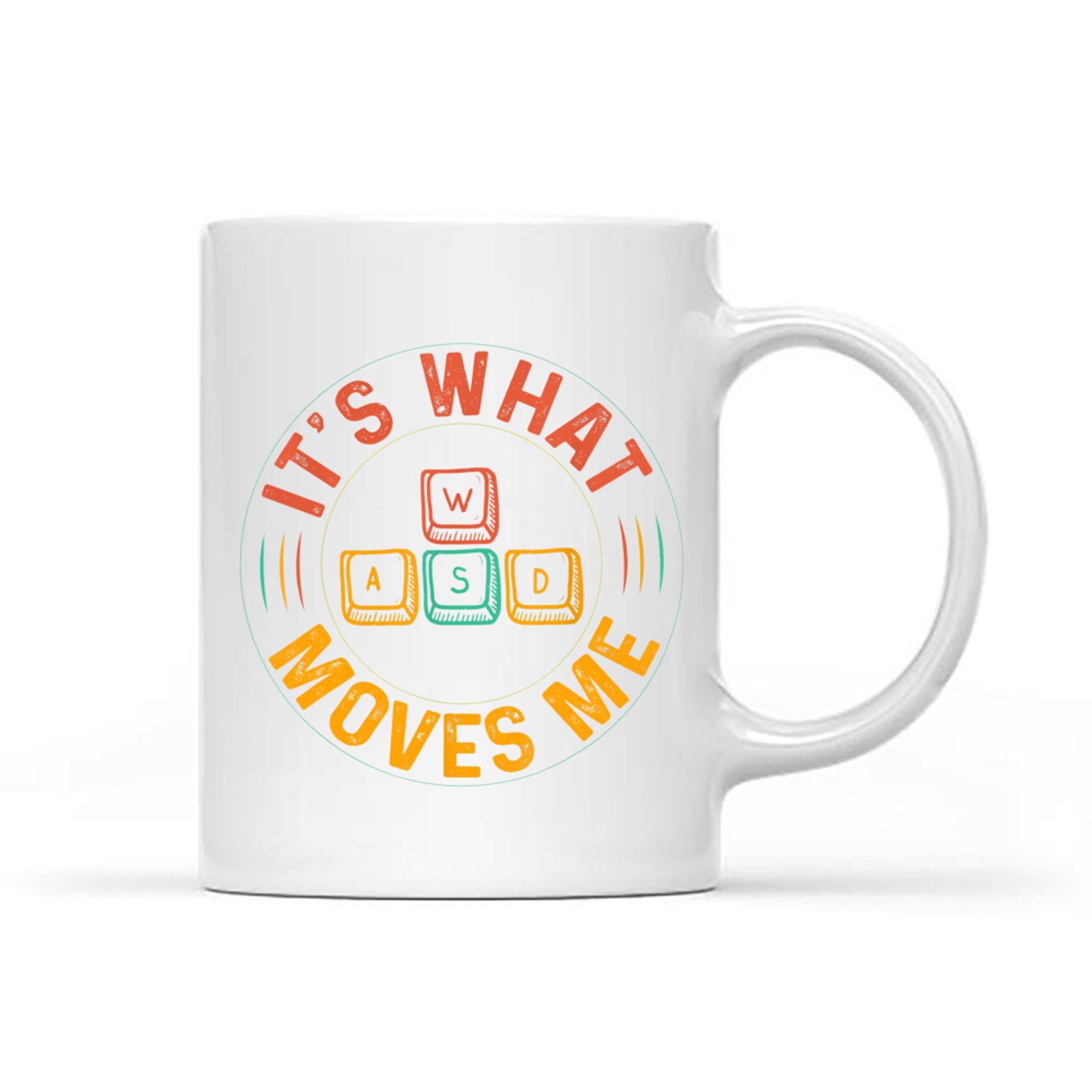 WASD PC Gamer Gifts Video Gaming Vintage Mug