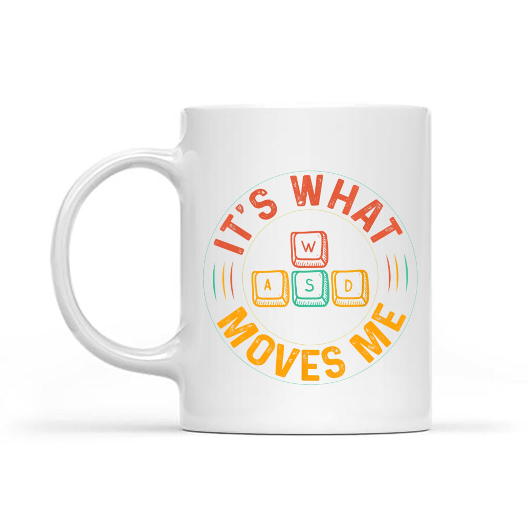 WASD PC Gamer Gifts Video Gaming Vintage Mug