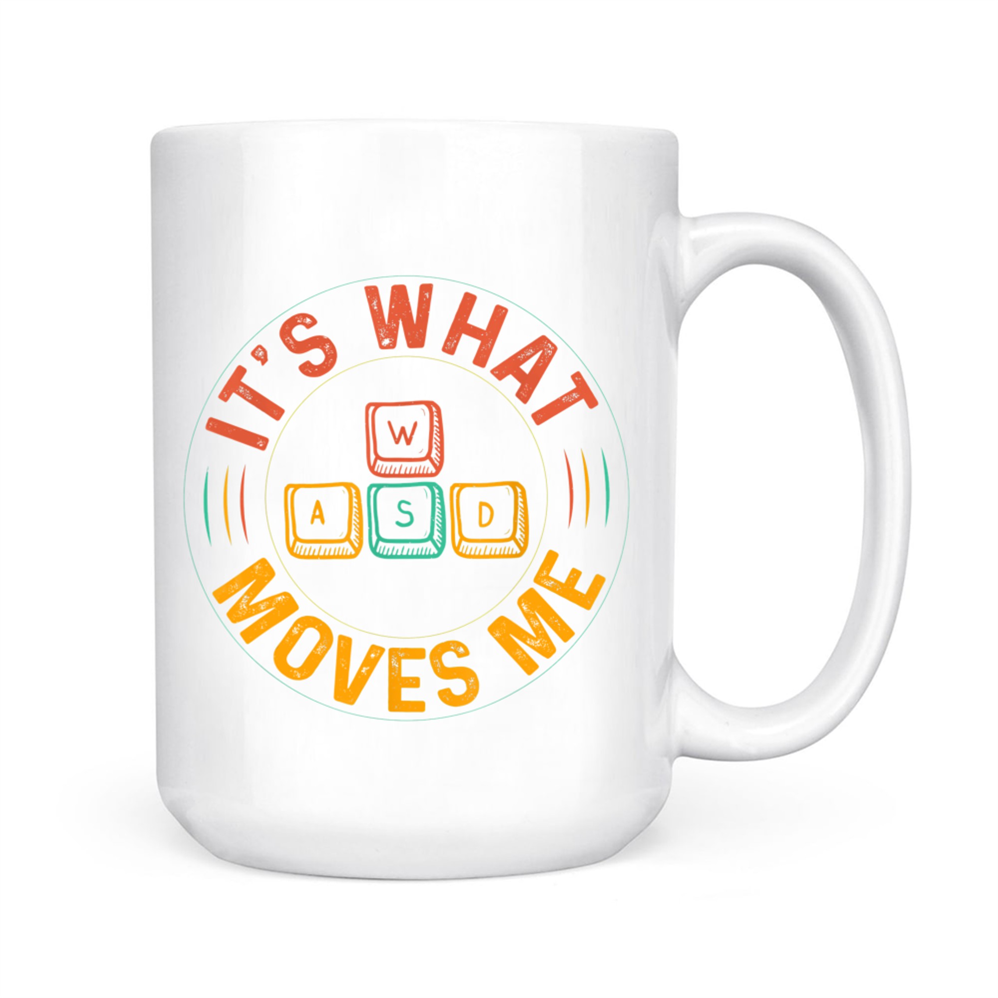 WASD PC Gamer Gifts Video Gaming Vintage Mug