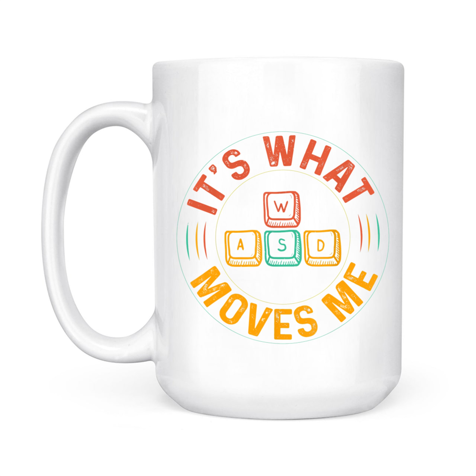 WASD PC Gamer Gifts Video Gaming Vintage Mug