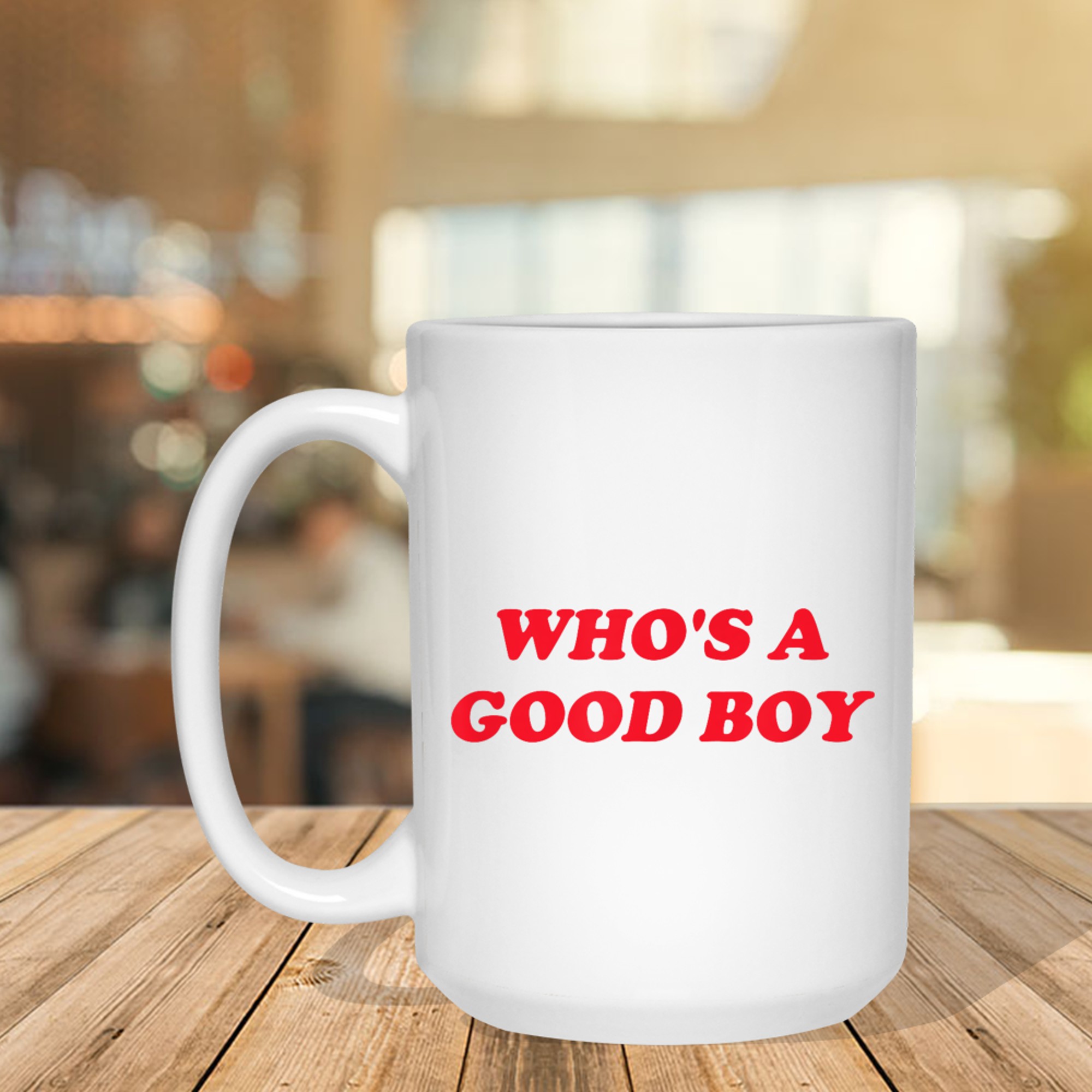 Who's A Good Boy Funny Retro Y2K Mug