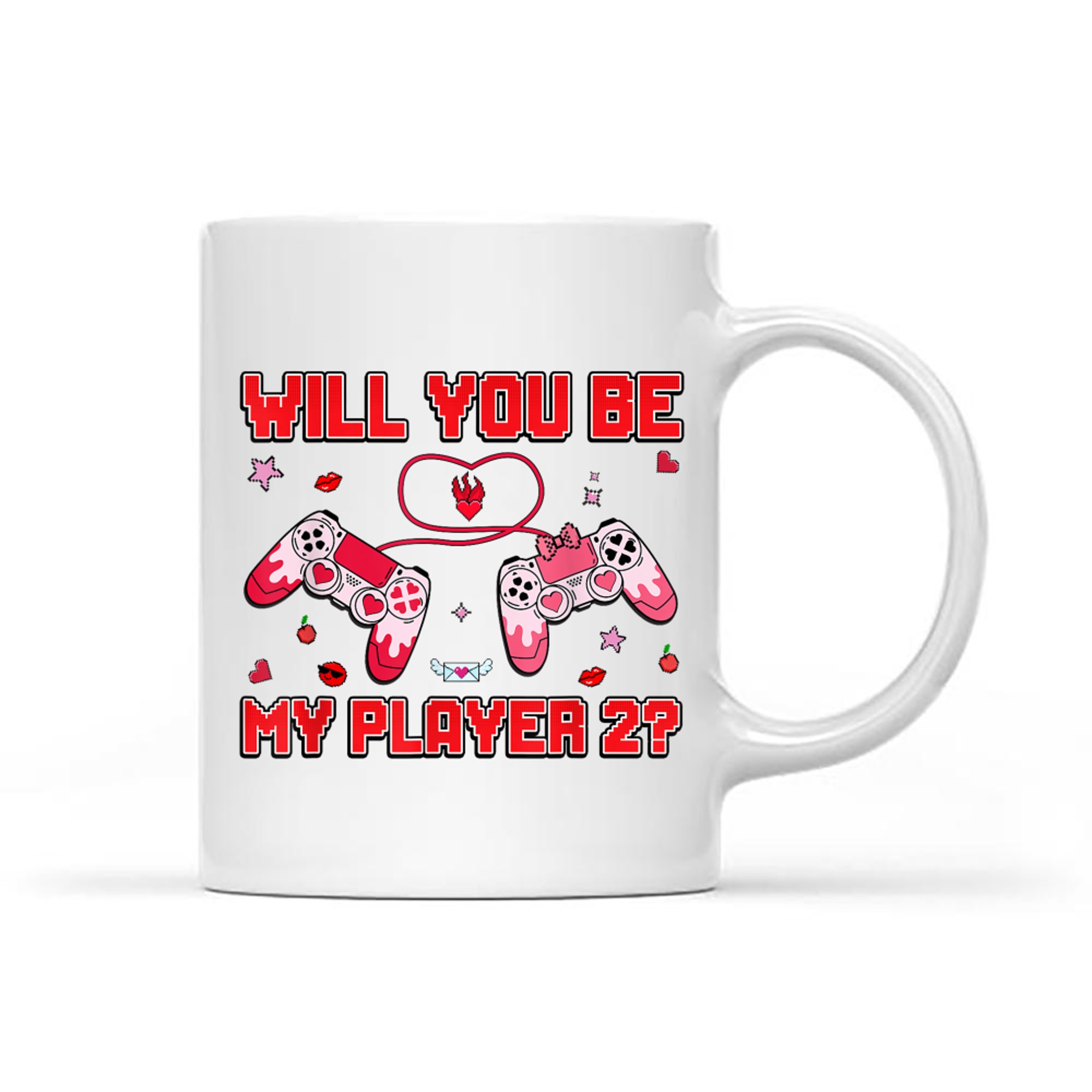 Will You Be My Player Valentines Day Retro Gamer Mug