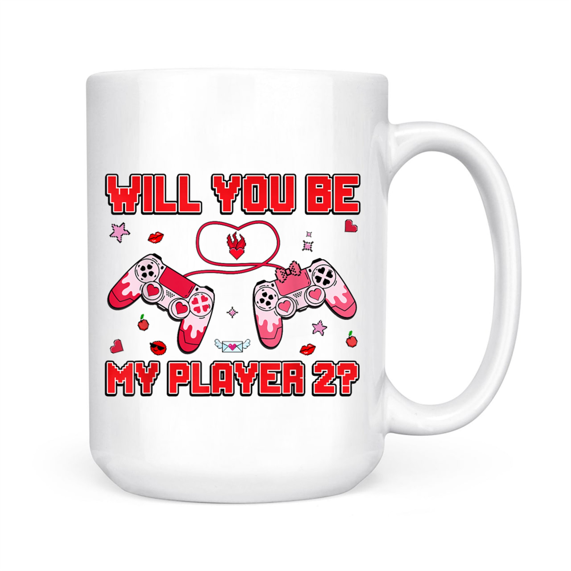 Will You Be My Player Valentines Day Retro Gamer Mug