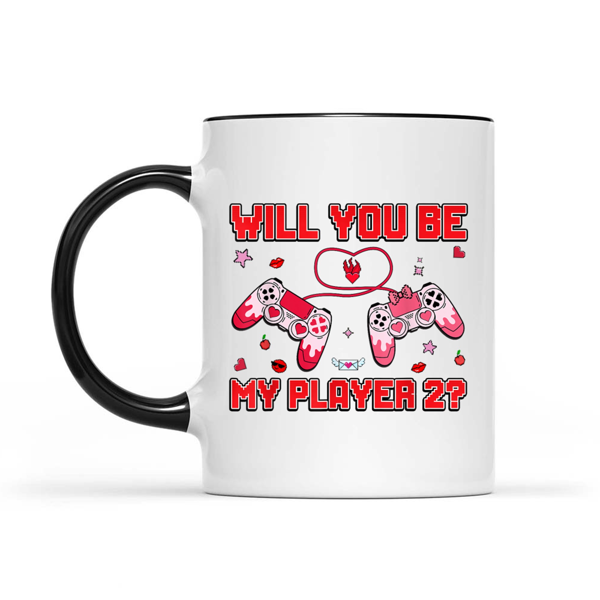 Will You Be My Player Valentines Day Retro Gamer Mug