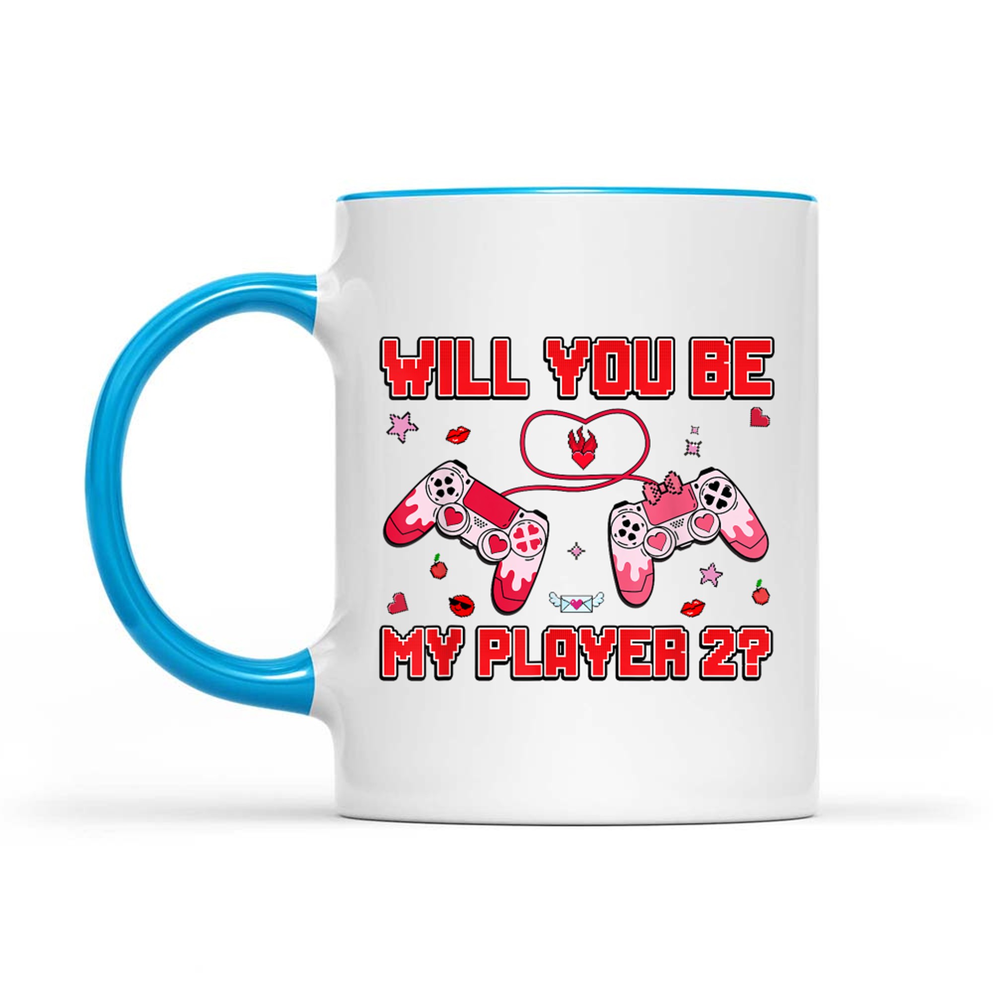 Will You Be My Player Valentines Day Retro Gamer Mug