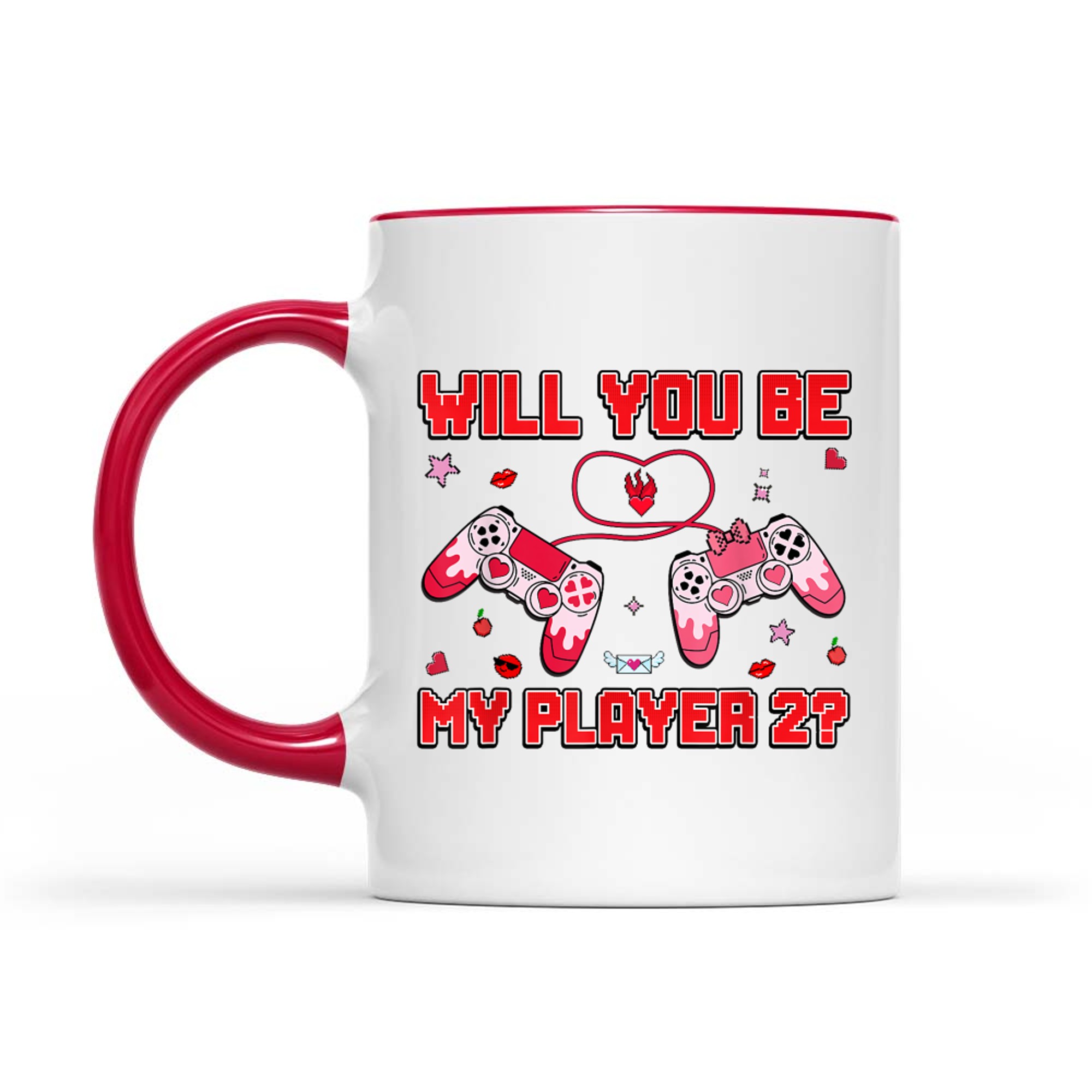 Will You Be My Player Valentines Day Retro Gamer Mug