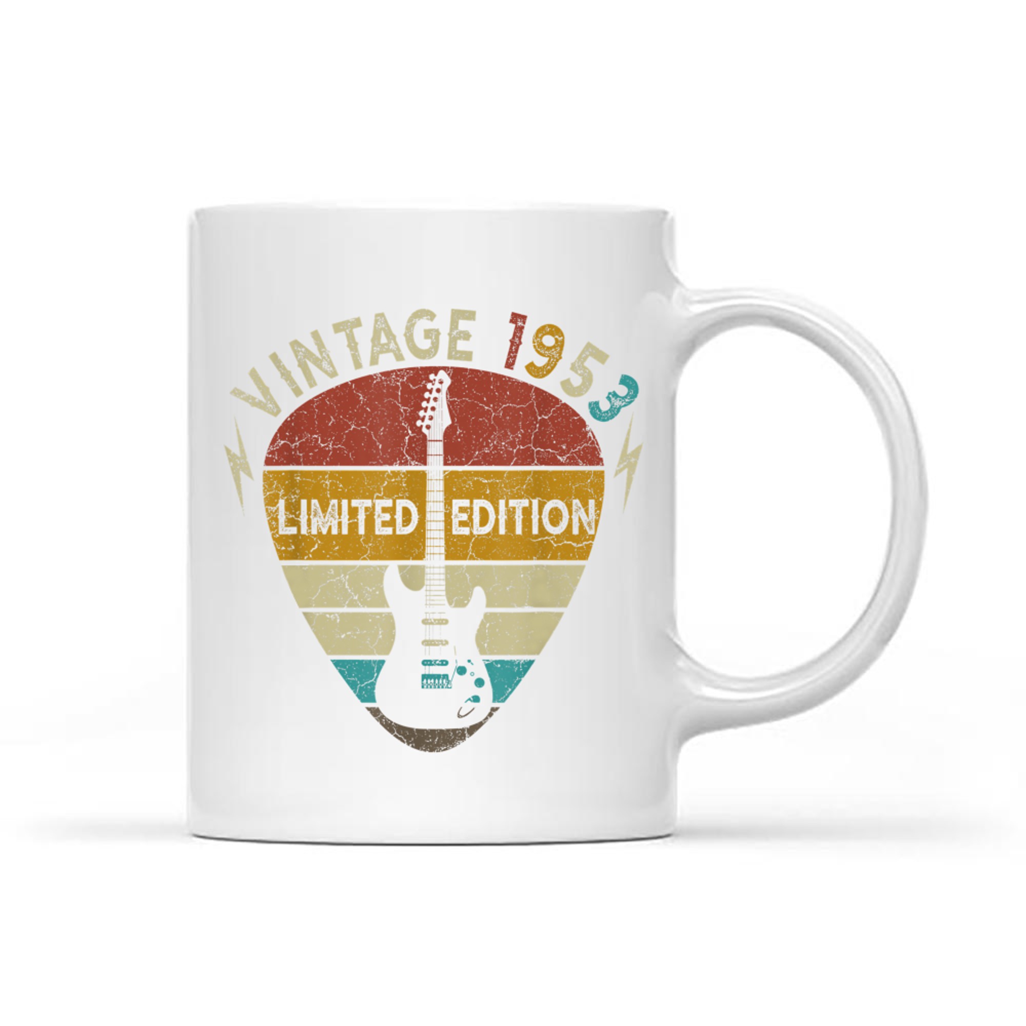Years Old Gift Vintage Guitar Lover 72th Birthday Mug