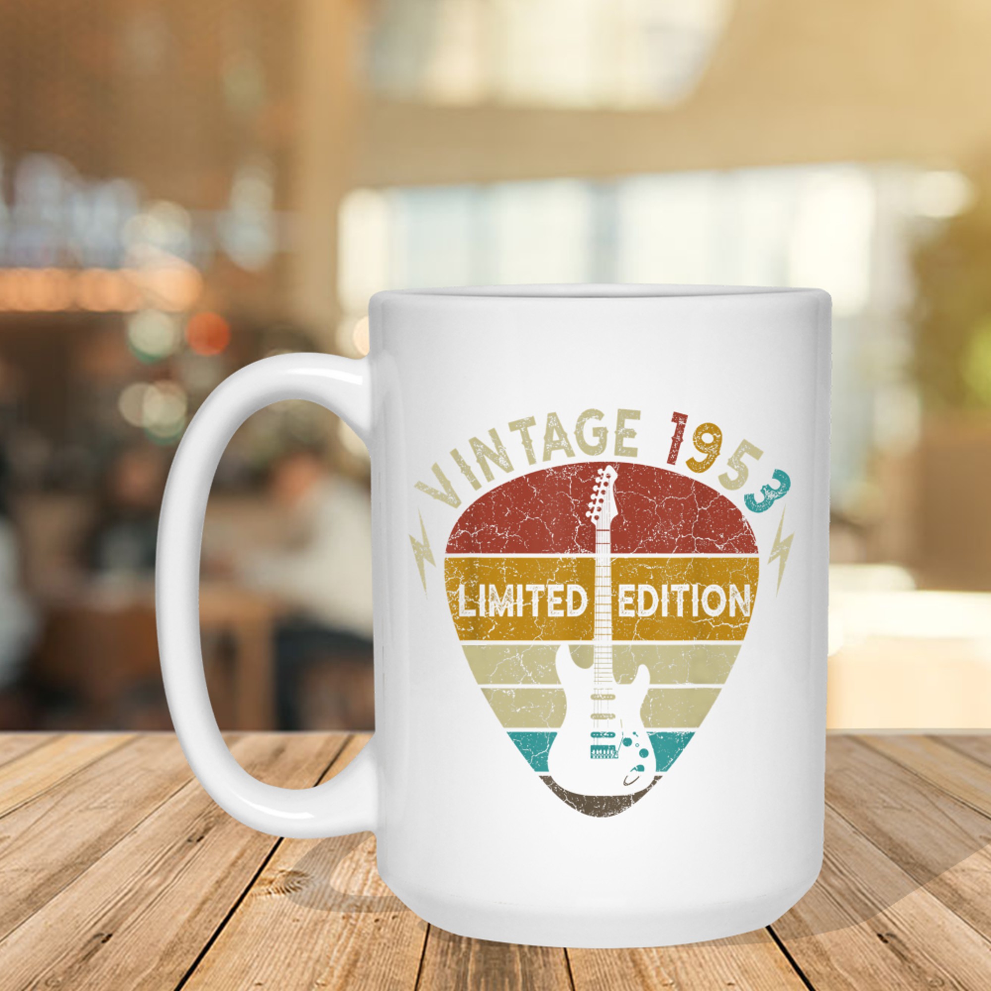 Years Old Gift Vintage Guitar Lover 72th Birthday Mug