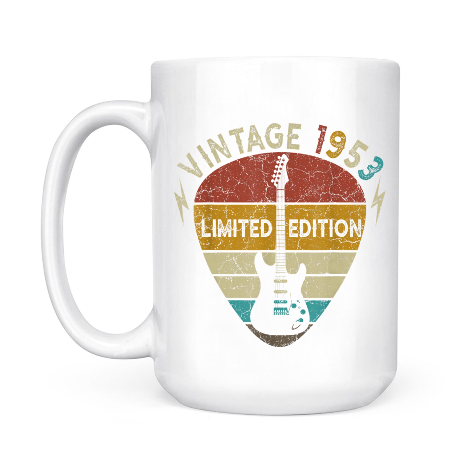 Years Old Gift Vintage Guitar Lover 72th Birthday Mug