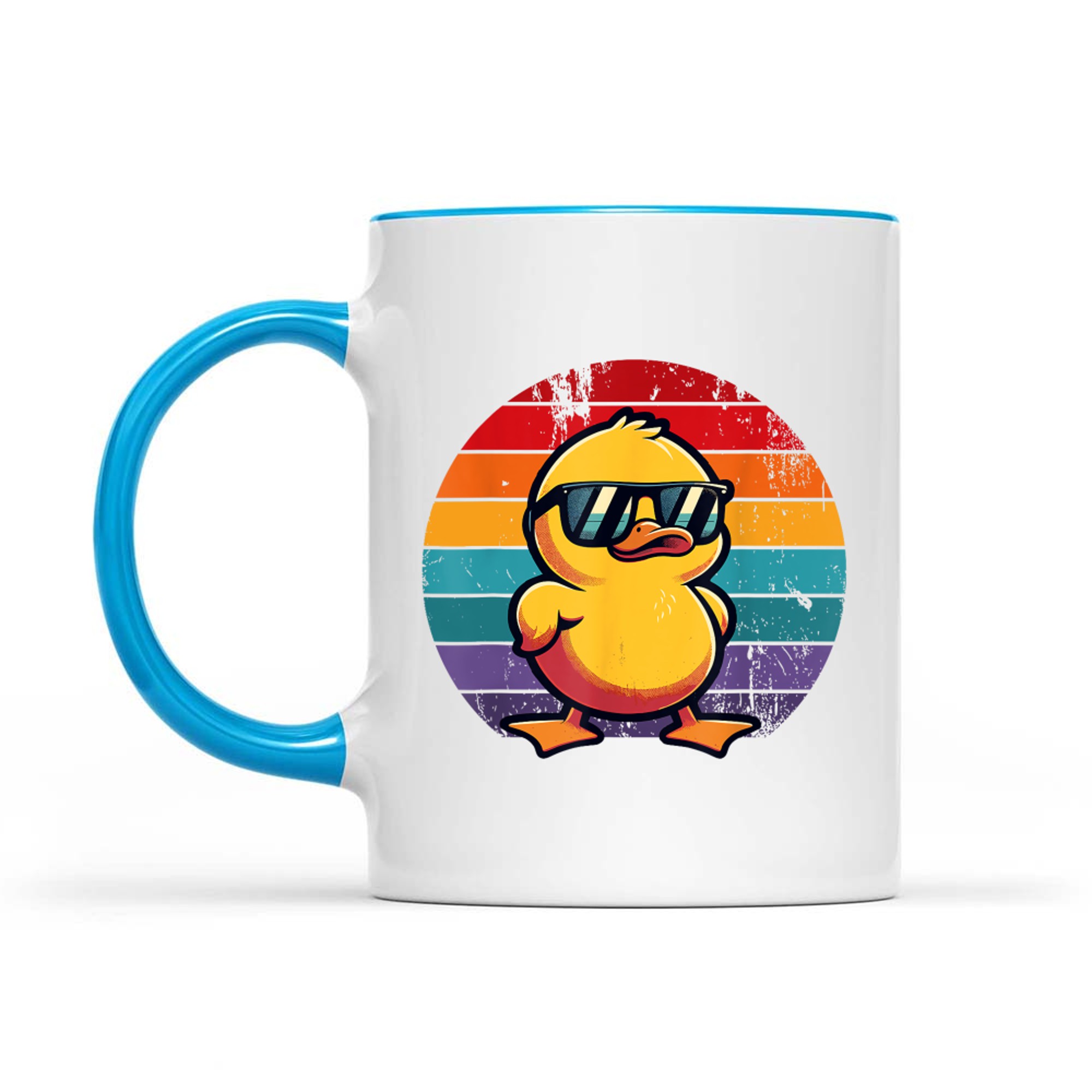 Yellow Duck Cool Retro In Sunglasses 70s 80s 90s Funny Duck Mug