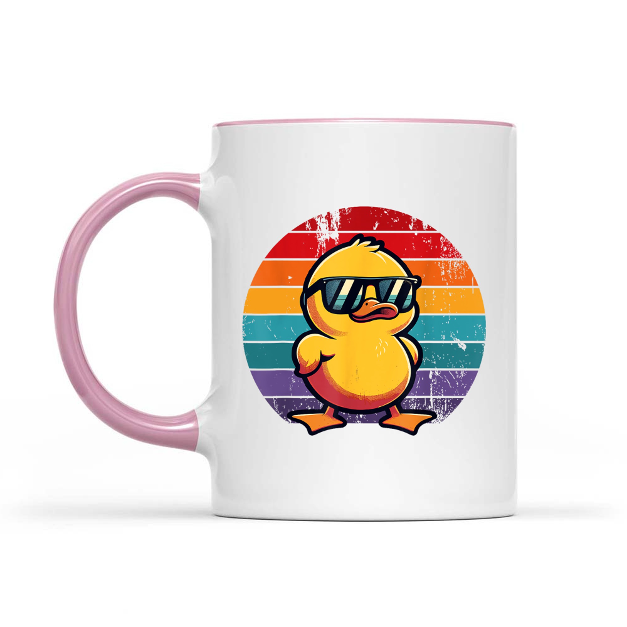Yellow Duck Cool Retro In Sunglasses 70s 80s 90s Funny Duck Mug