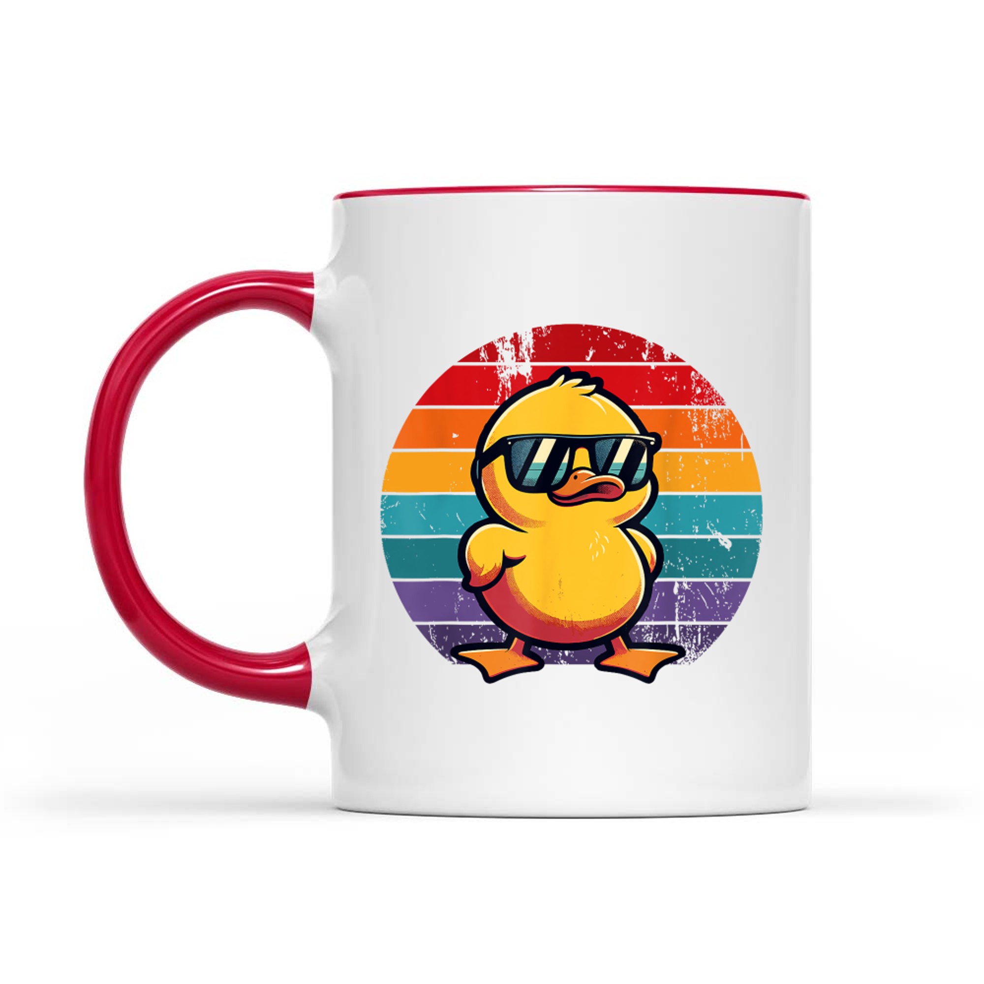 Yellow Duck Cool Retro In Sunglasses 70s 80s 90s Funny Duck Mug