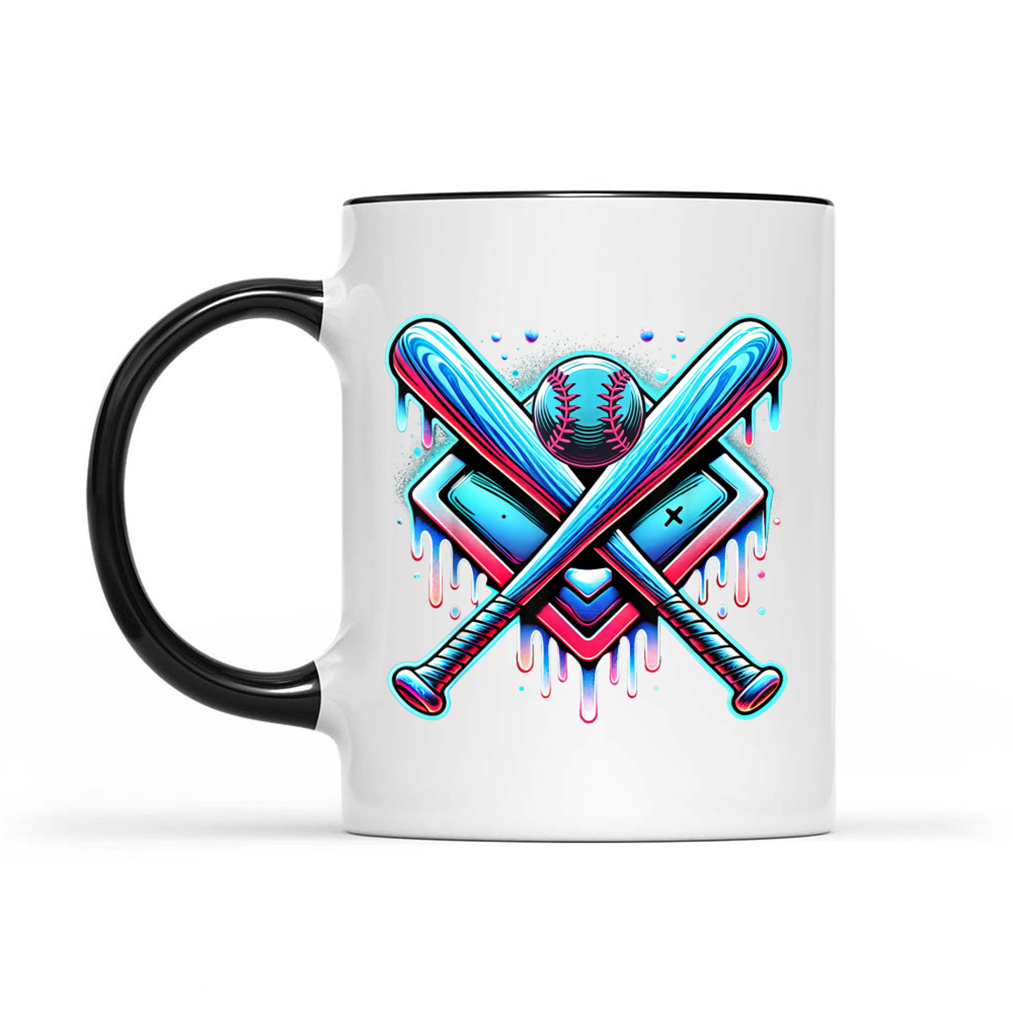 Baseball Dripping Ice Cream Drip Youth Boys Baseball Mug