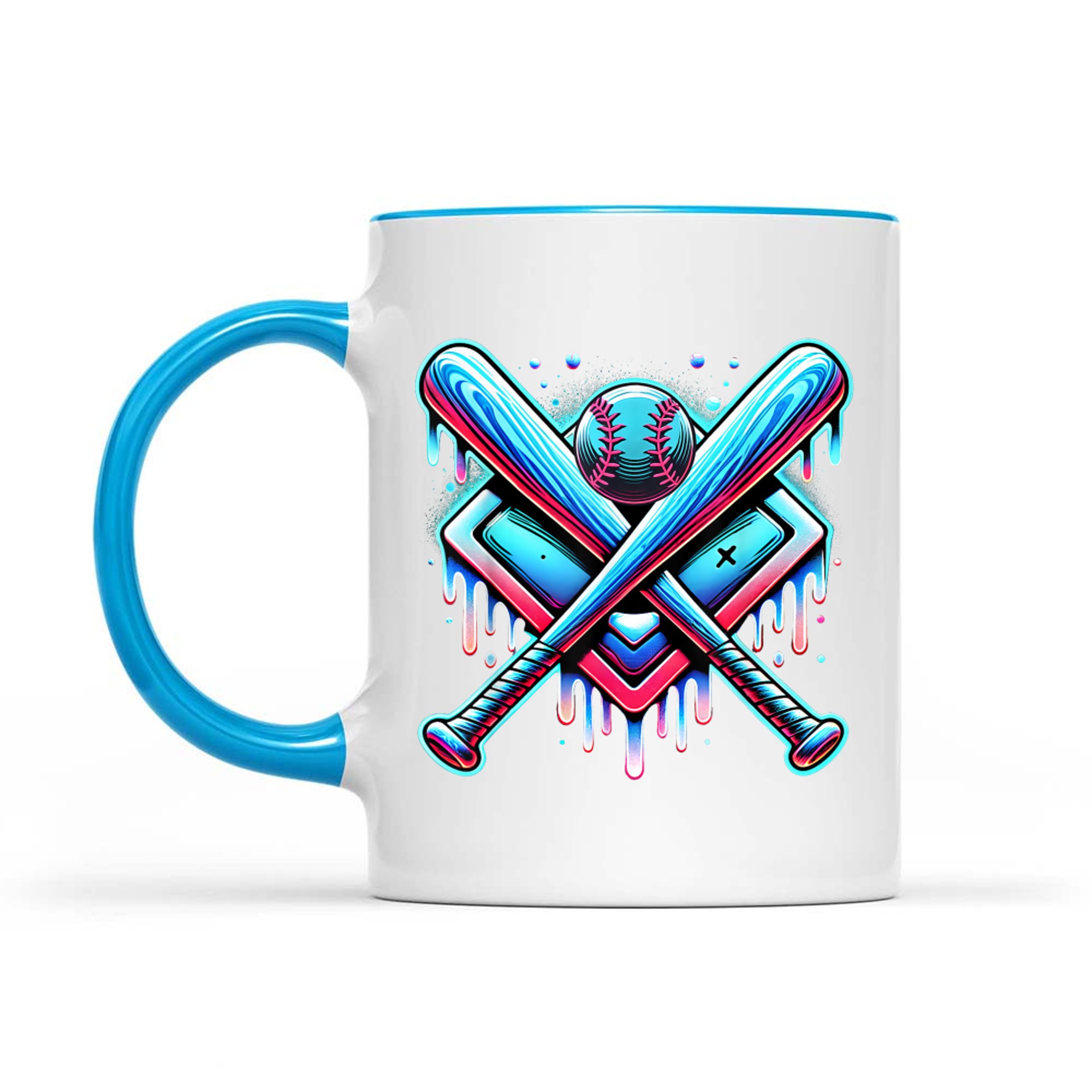 Baseball Dripping Ice Cream Drip Youth Boys Baseball Mug