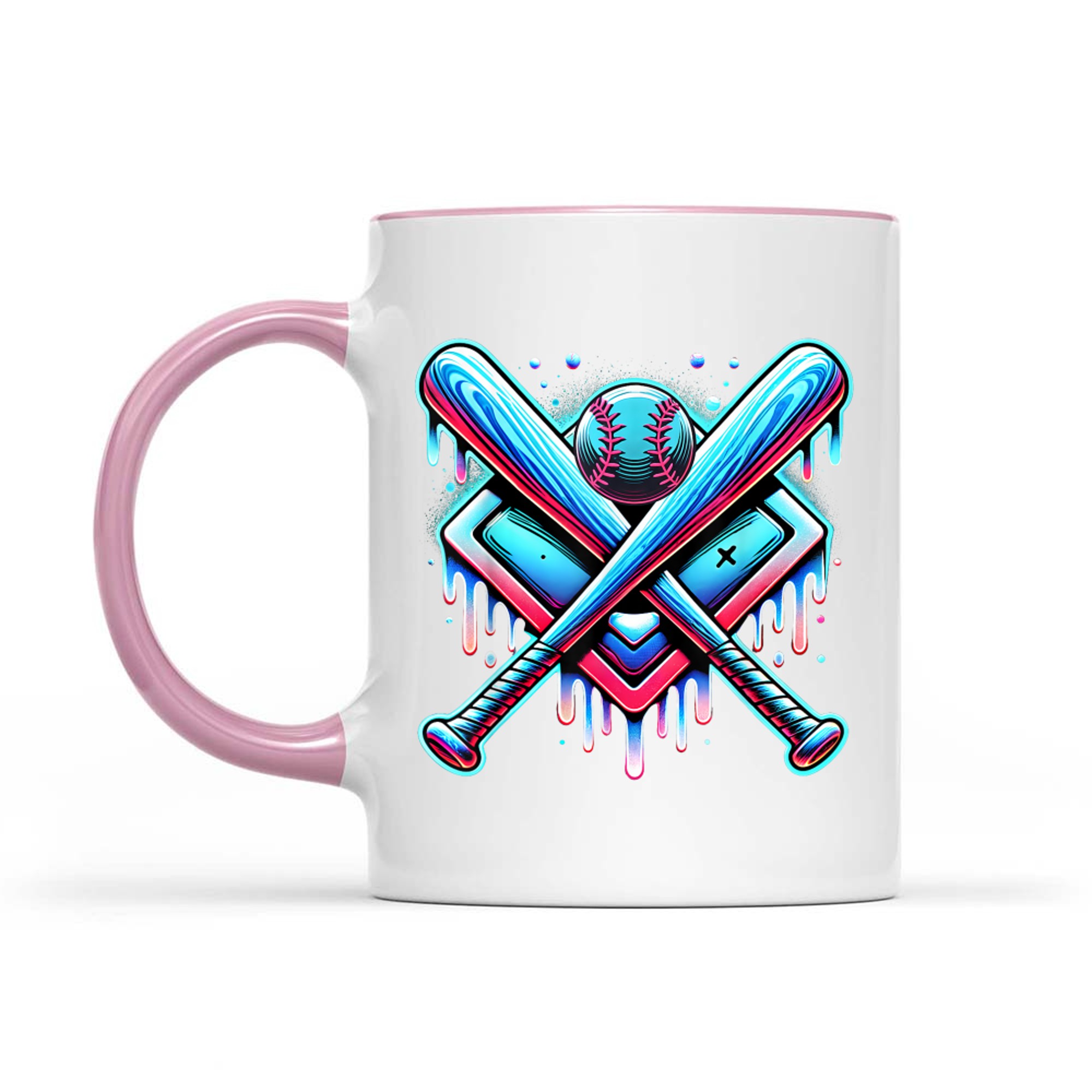 Baseball Dripping Ice Cream Drip Youth Boys Baseball Mug