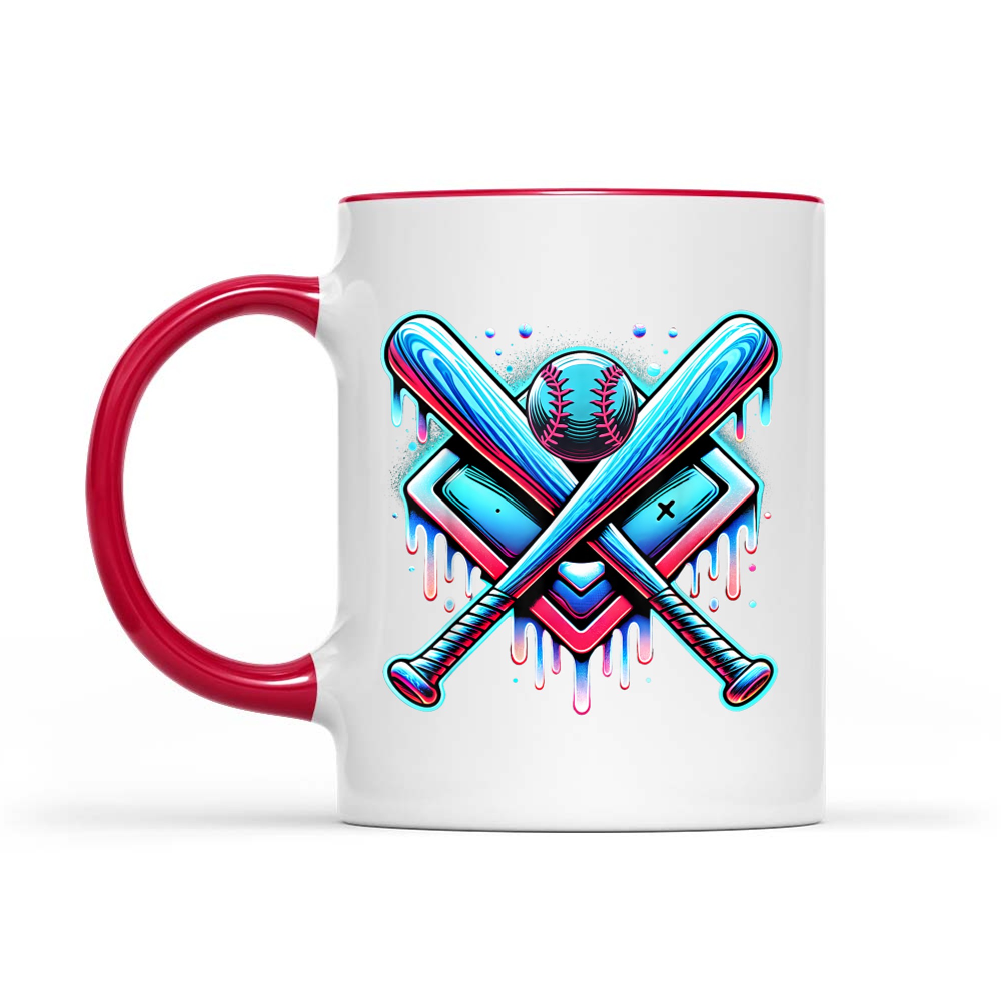 Baseball Dripping Ice Cream Drip Youth Boys Baseball Mug