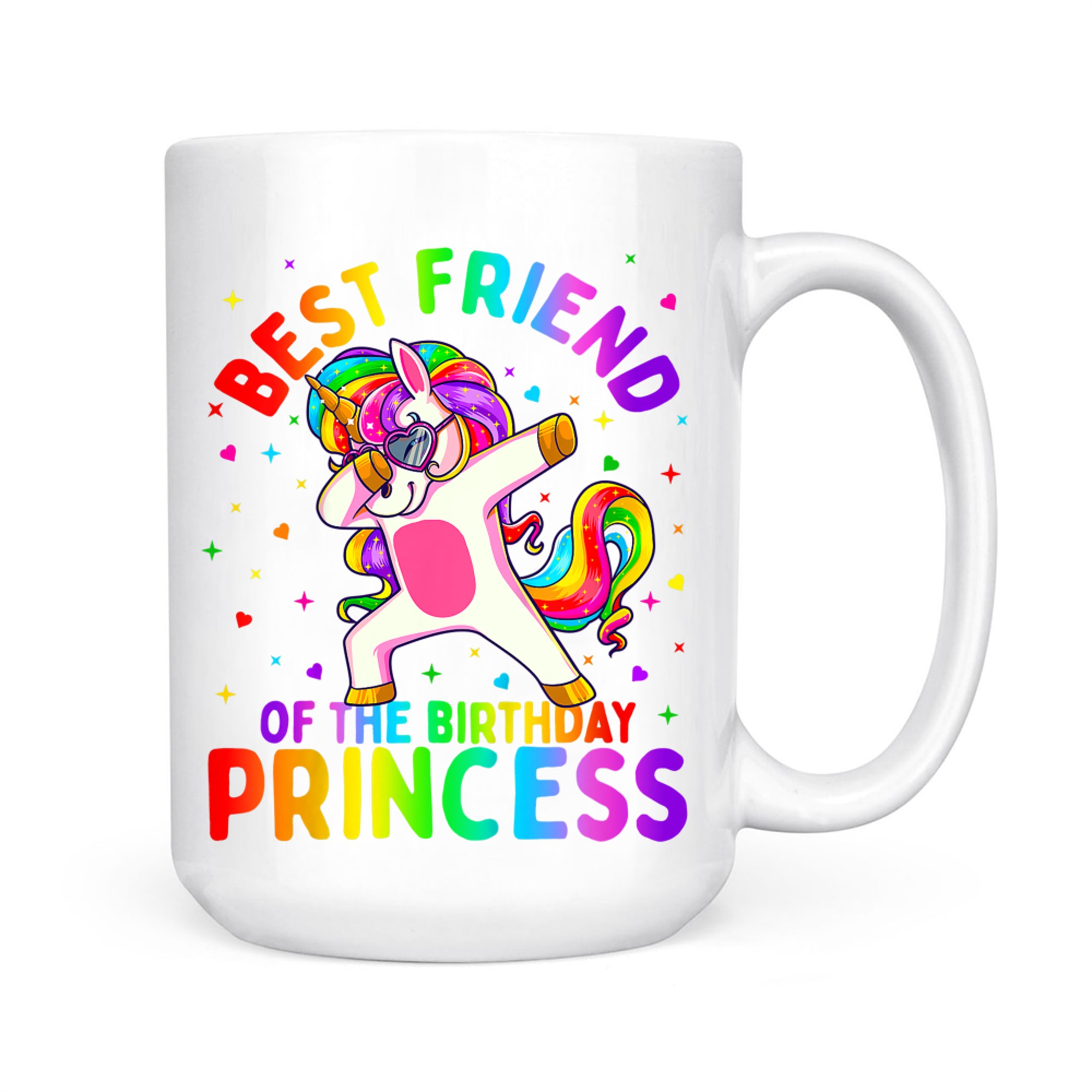 Best Friend Of The Birthday Princess Girl Dabbing Unicorn Mug