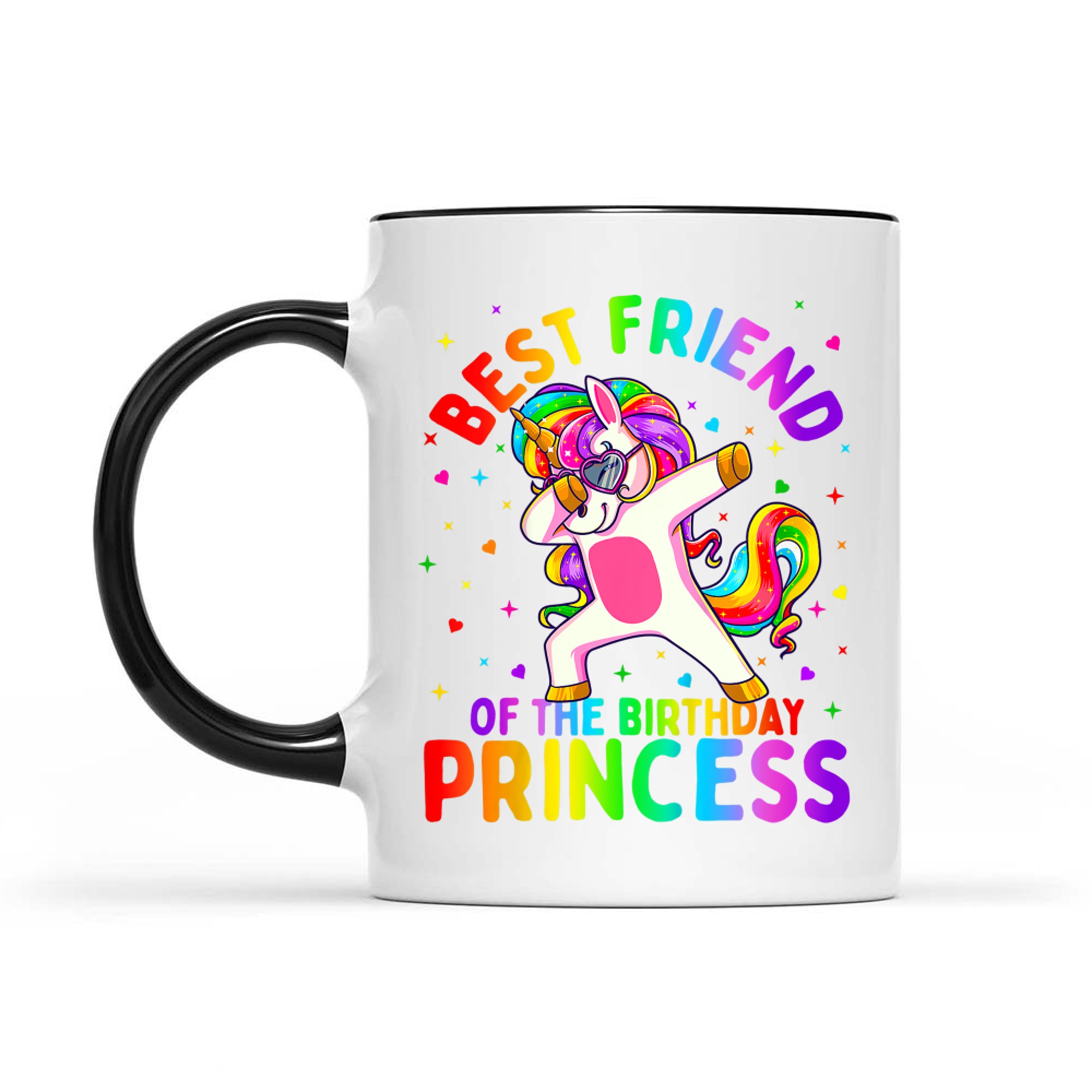 Best Friend Of The Birthday Princess Girl Dabbing Unicorn Mug