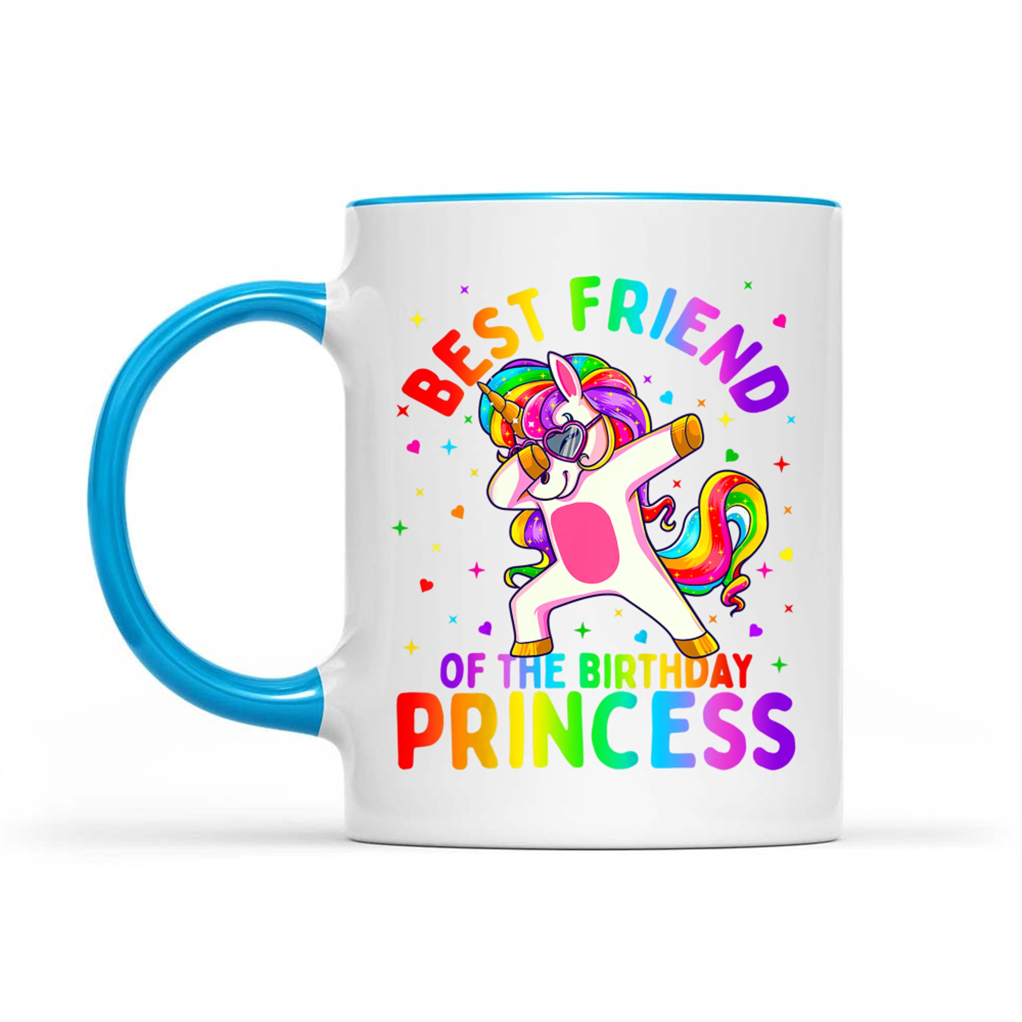 Best Friend Of The Birthday Princess Girl Dabbing Unicorn Mug