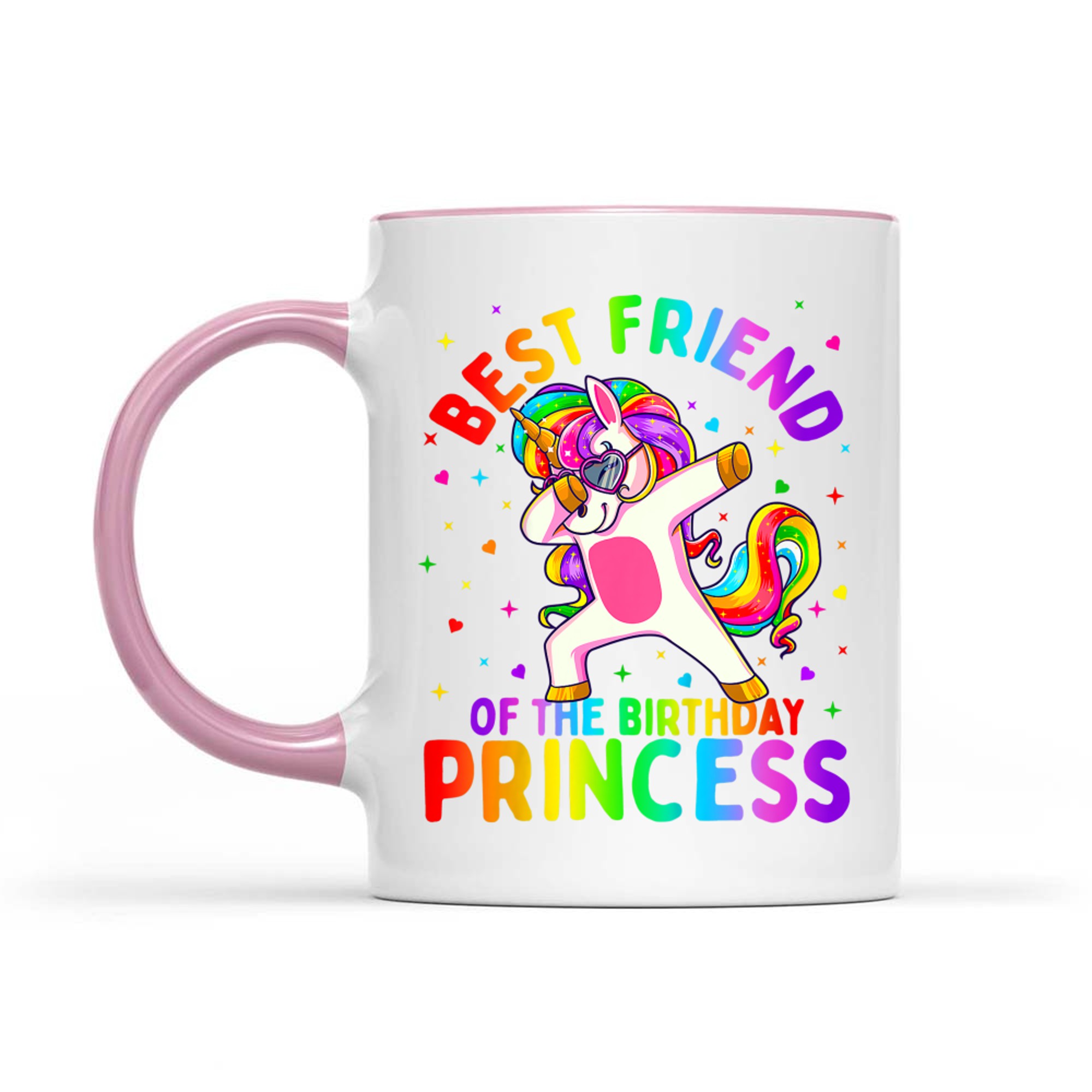 Best Friend Of The Birthday Princess Girl Dabbing Unicorn Mug