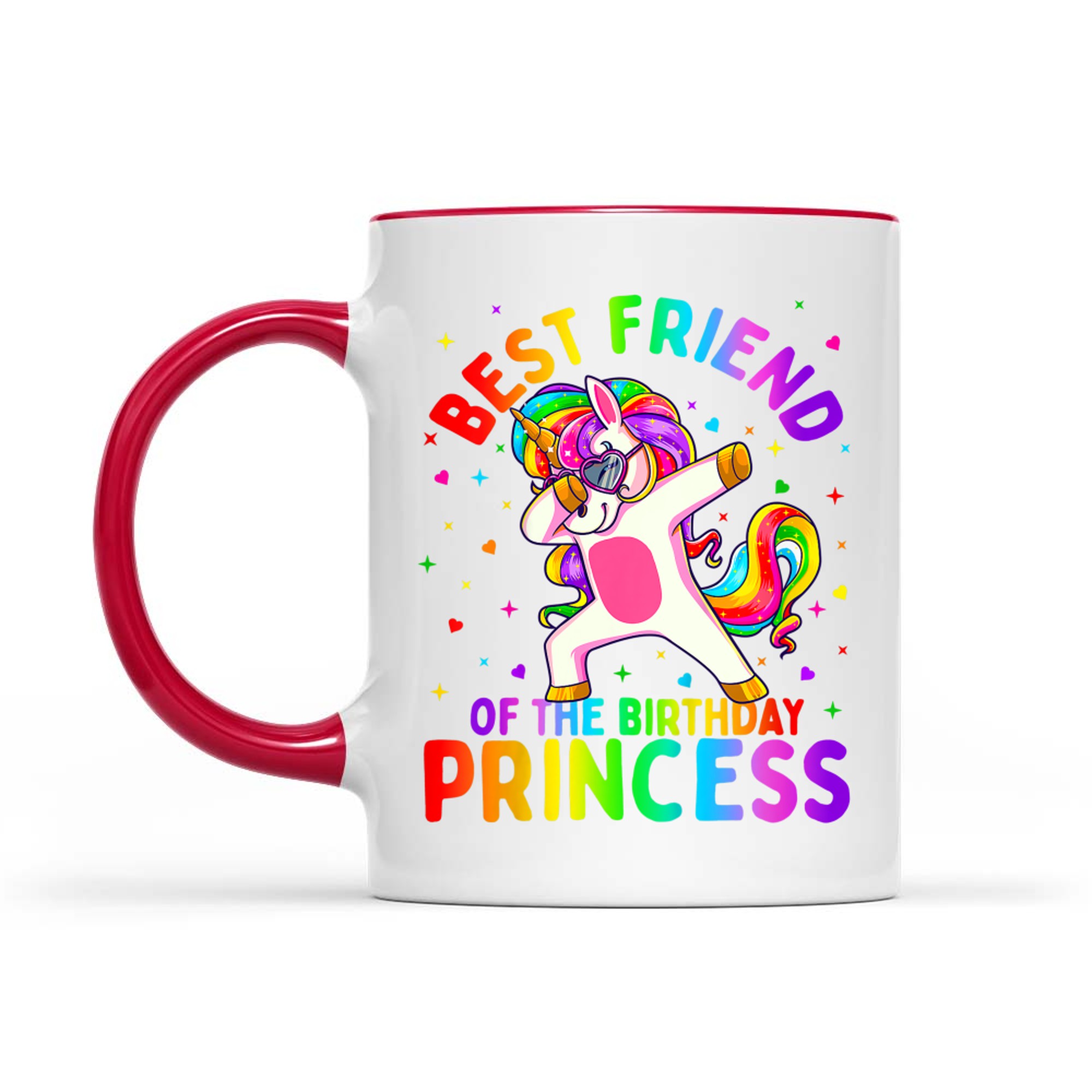 Best Friend Of The Birthday Princess Girl Dabbing Unicorn Mug