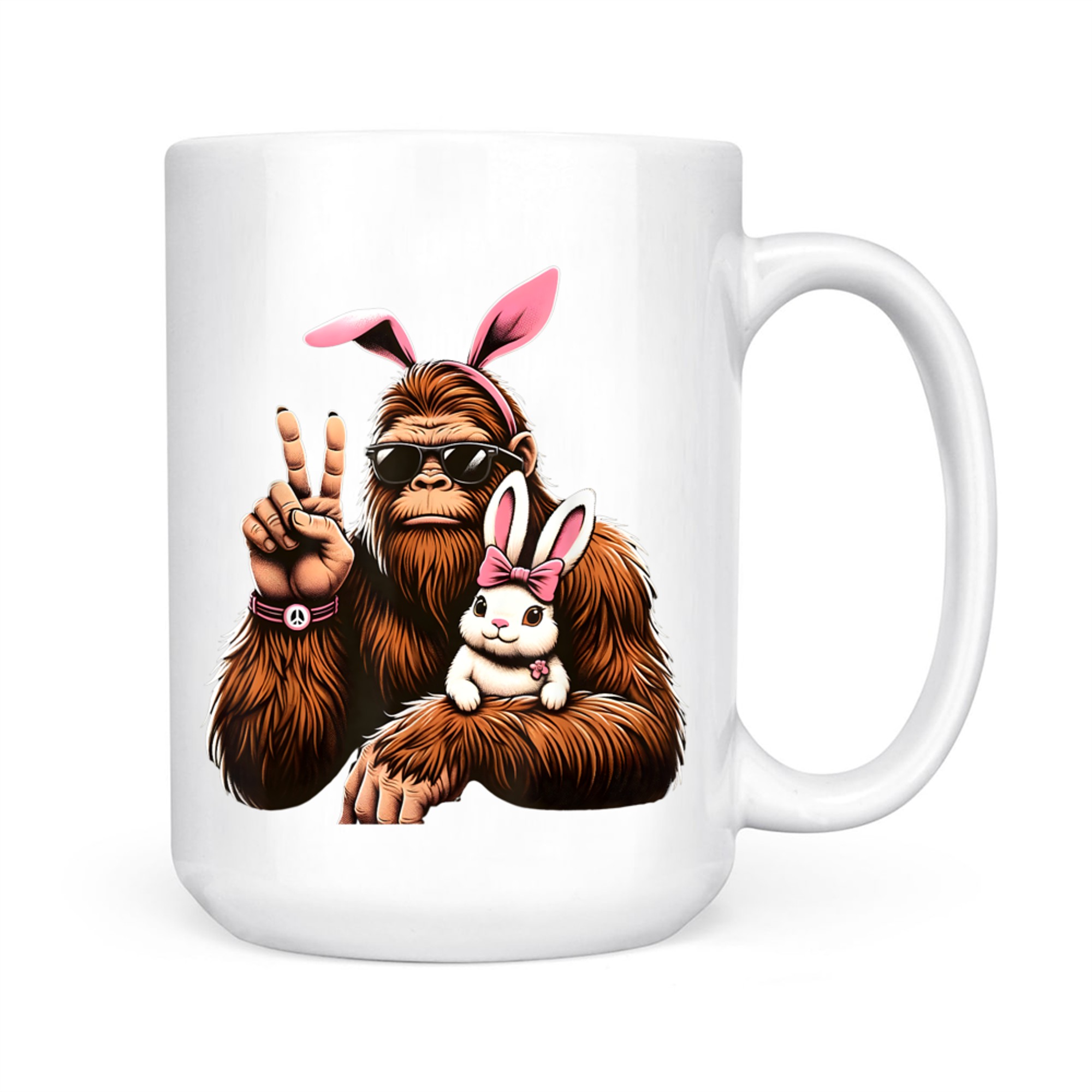 Bigfoot Bunny Funny Easter Day Sasquatch Mug