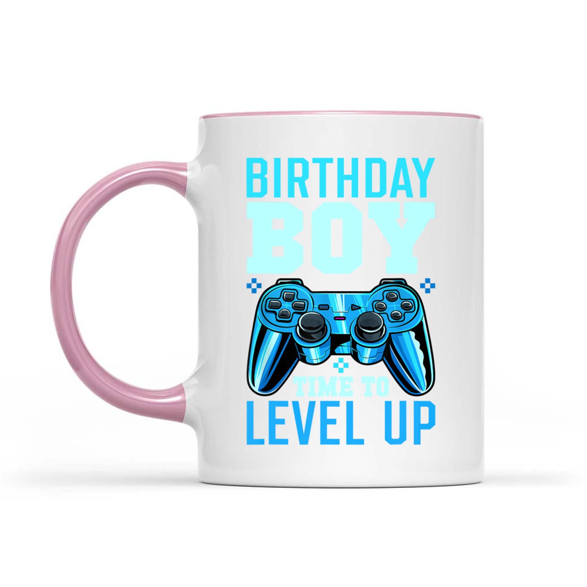 Birthday Boy Time to Level Up Video Game Blue Gamepad Birthday Mug