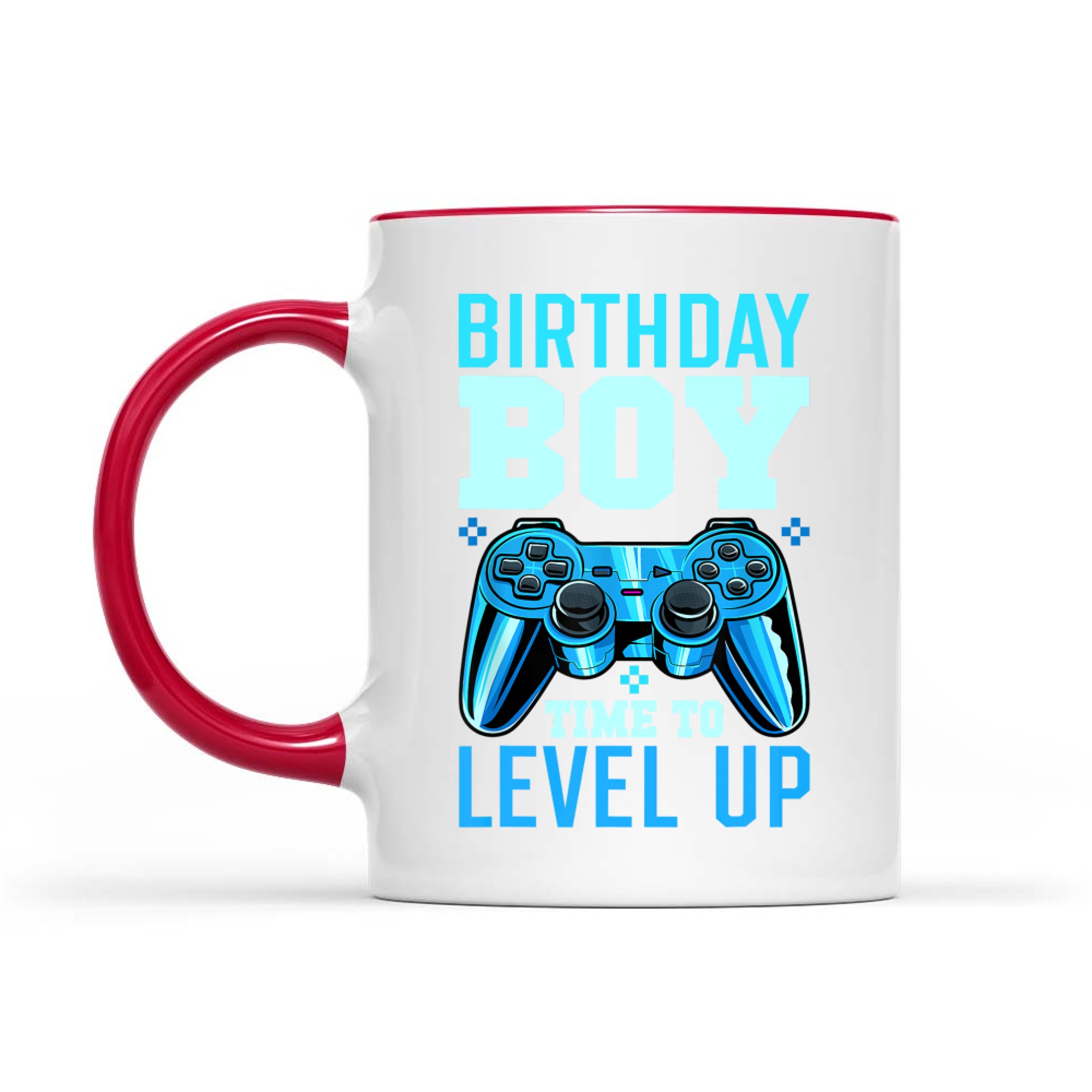 Birthday Boy Time to Level Up Video Game Blue Gamepad Birthday Mug